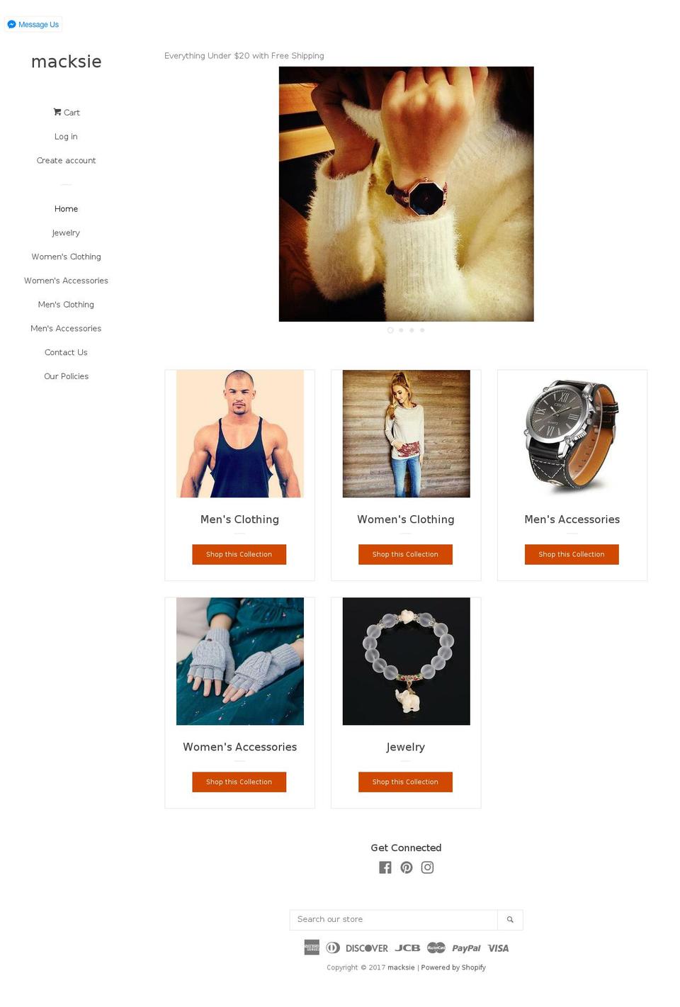 macksie.com shopify website screenshot