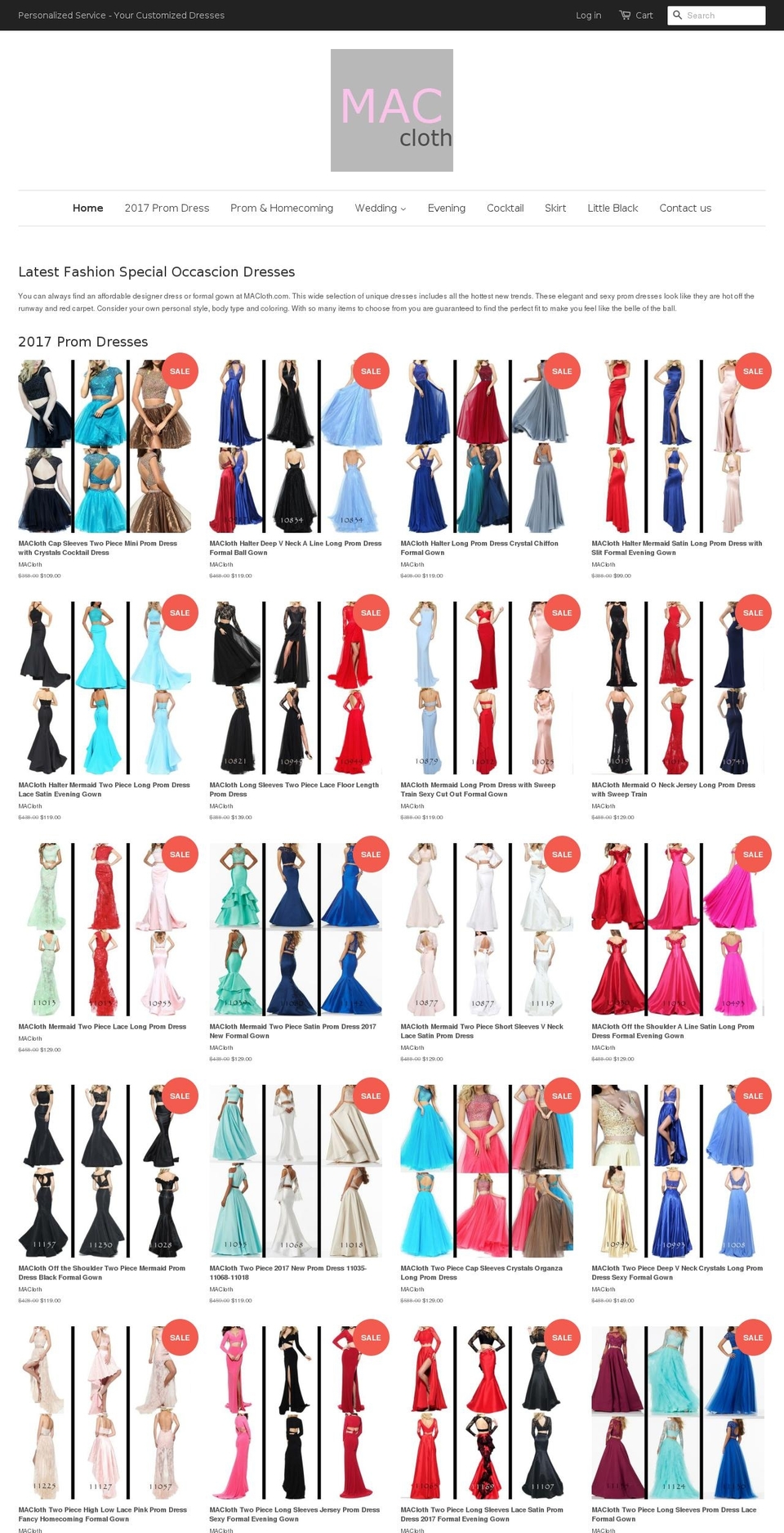 macloth.com shopify website screenshot