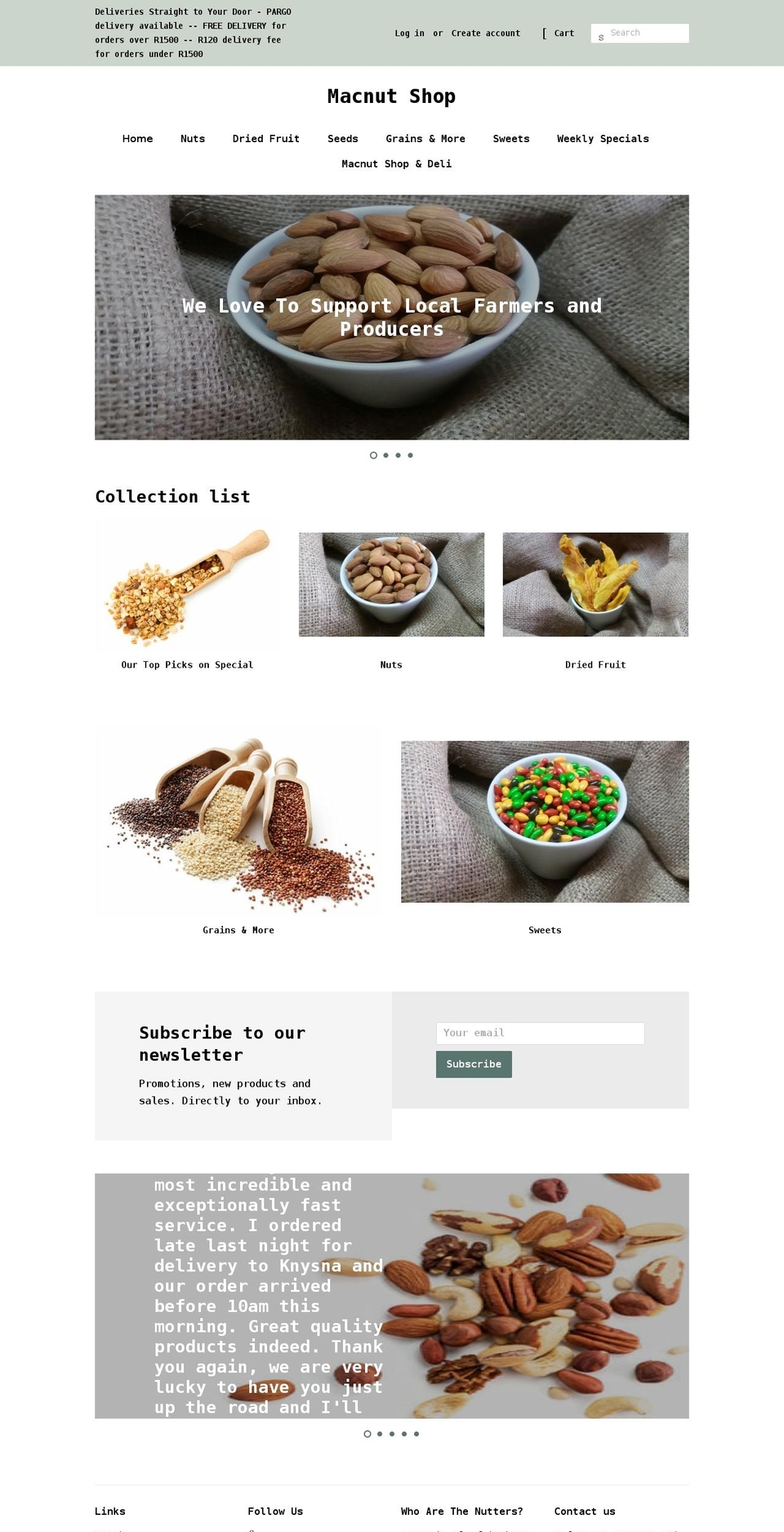 macnutshop.co.za shopify website screenshot