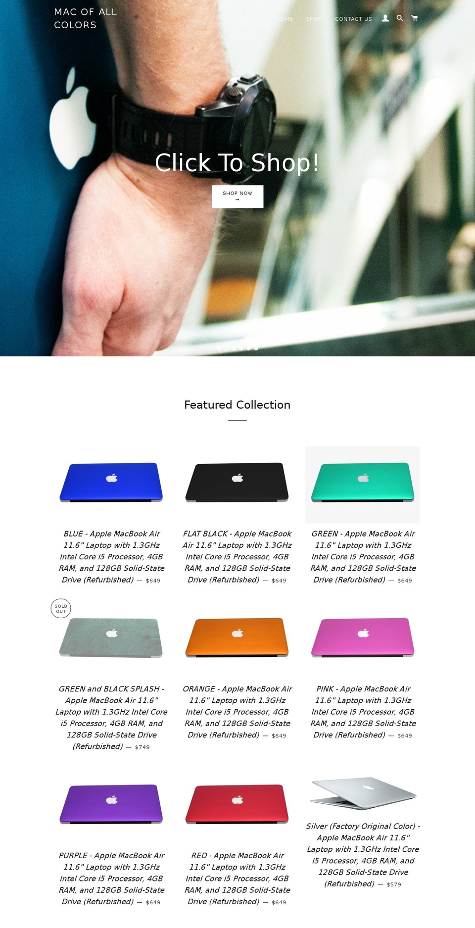 macofallcolors.com shopify website screenshot