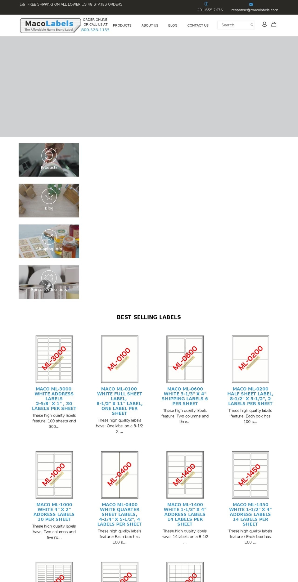 macolabels.myshopify.com shopify website screenshot