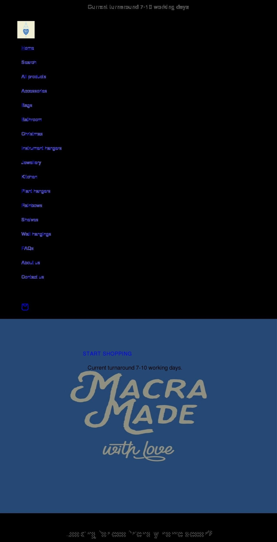 macramadewithlove.com shopify website screenshot