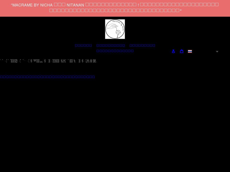 macramebynicha.com shopify website screenshot