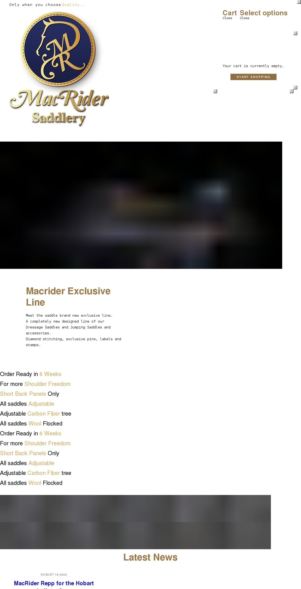 macrider.com shopify website screenshot