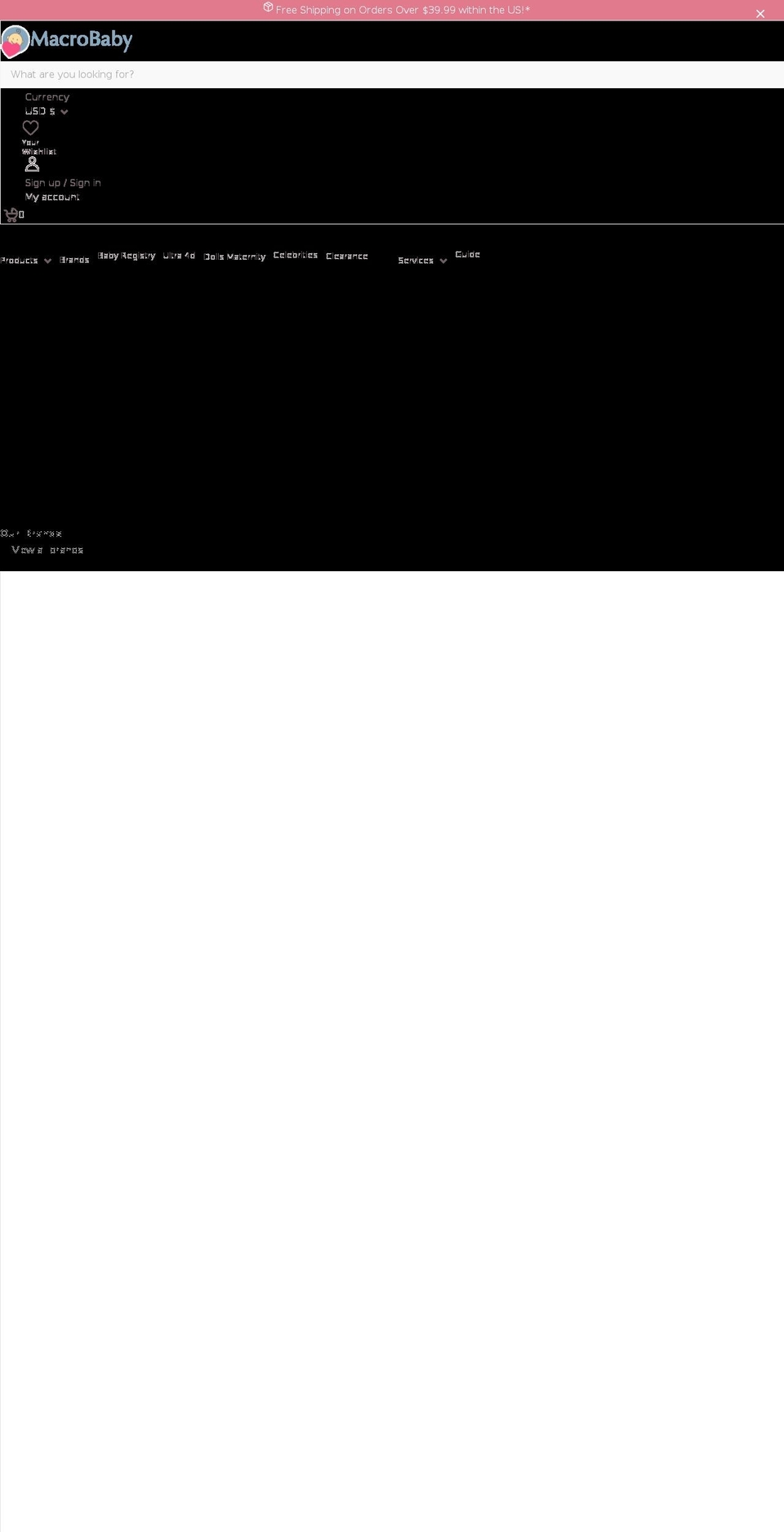 macrobaby.com shopify website screenshot