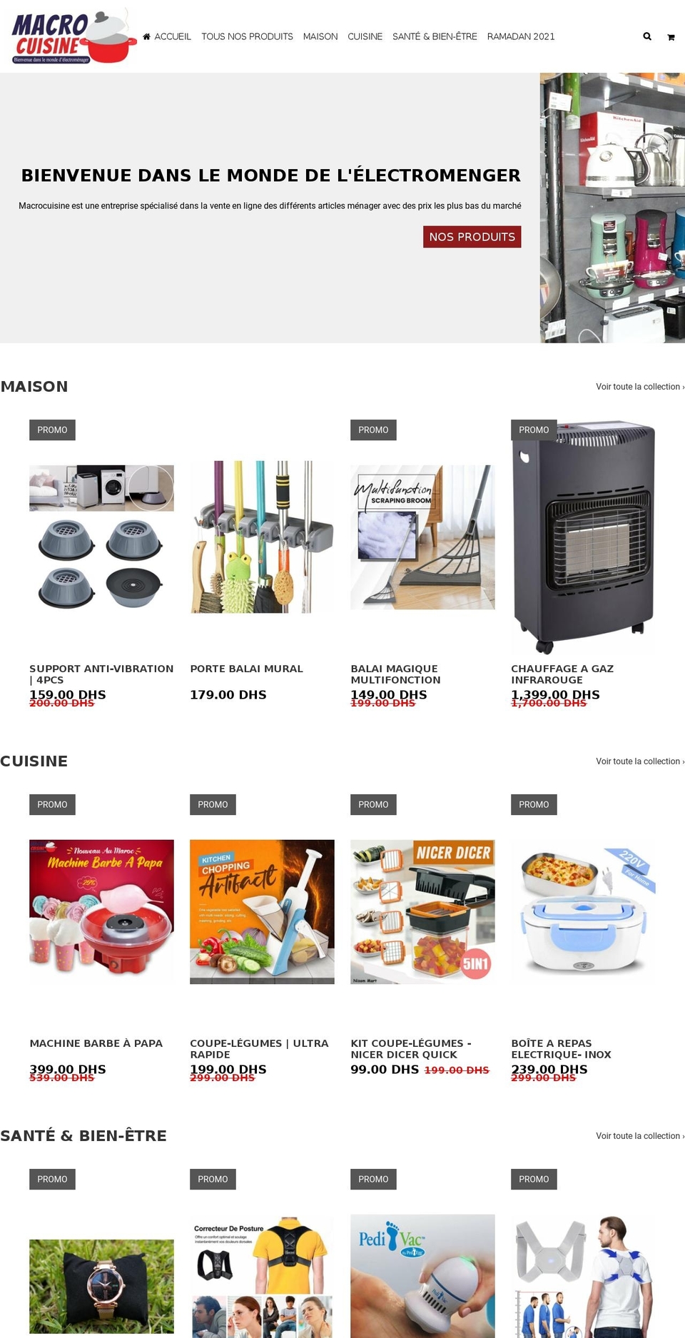 macrocuisine.ma shopify website screenshot