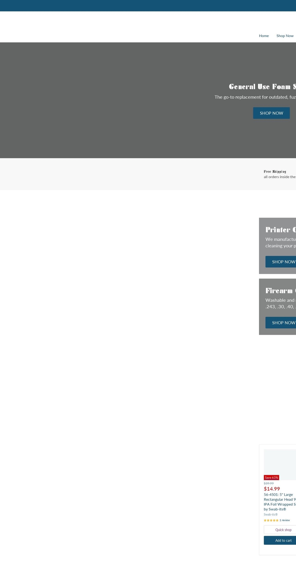 macrofoamswabs.com — Shopify storefront screenshot