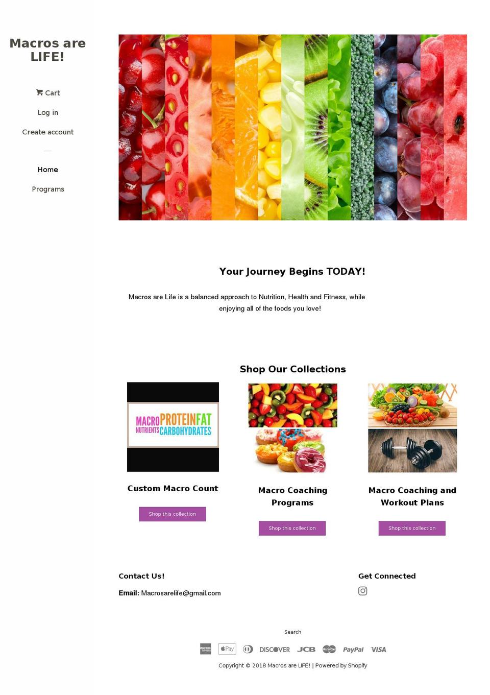 macrosarelife.com — Shopify storefront screenshot
