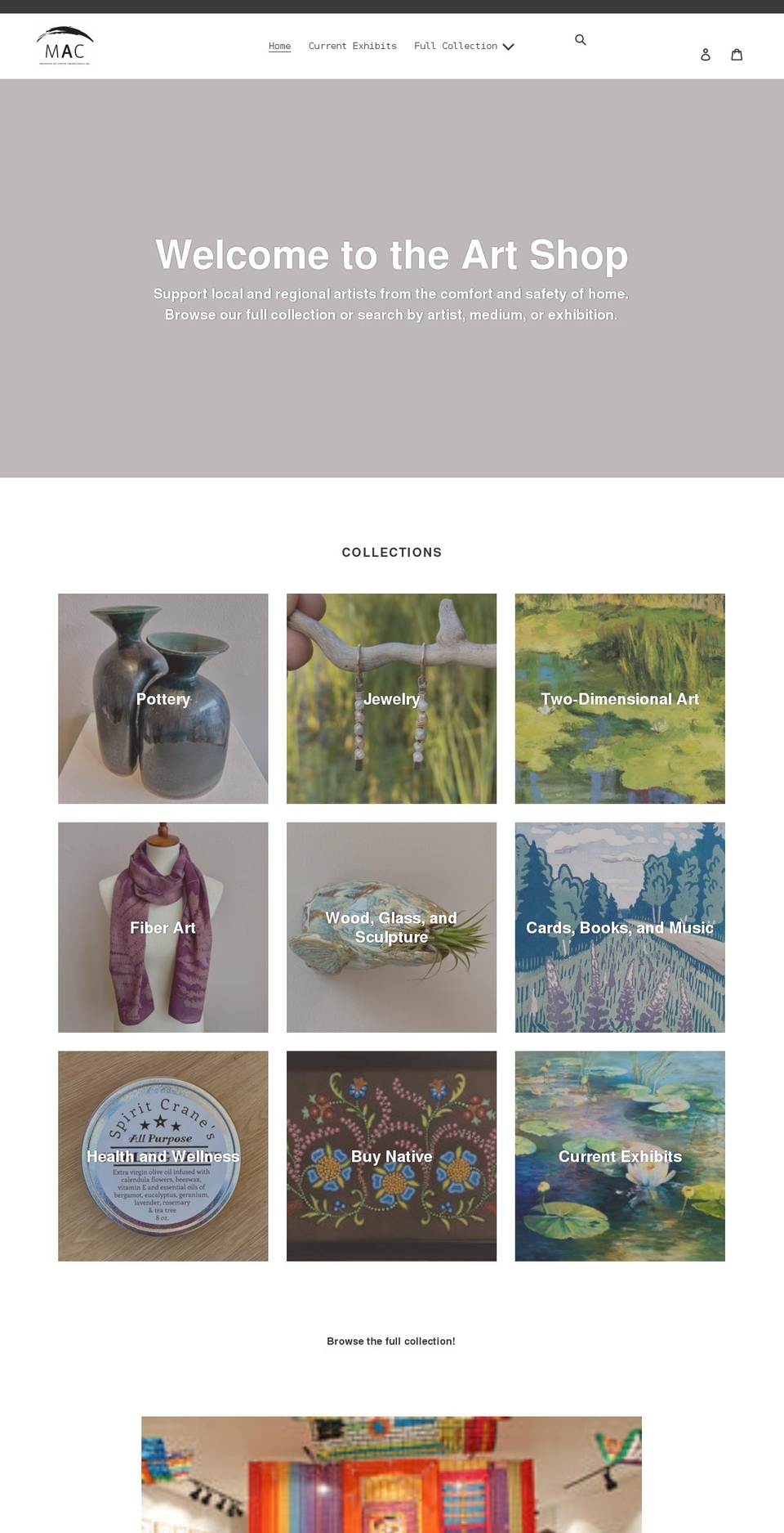 macrostie-art-center.myshopify.com shopify website screenshot