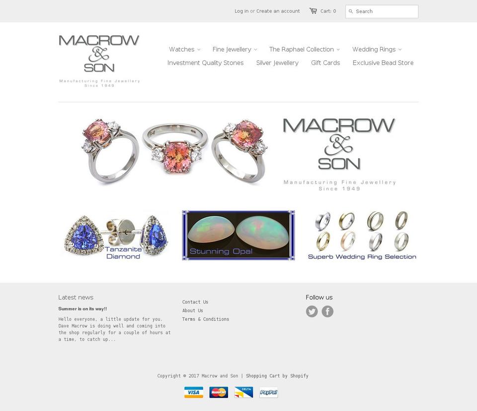 macrow.com shopify website screenshot