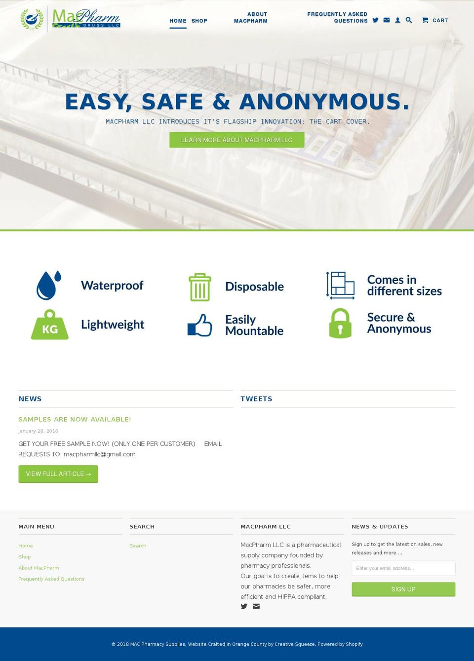 macrxsupplies.com — Shopify storefront screenshot