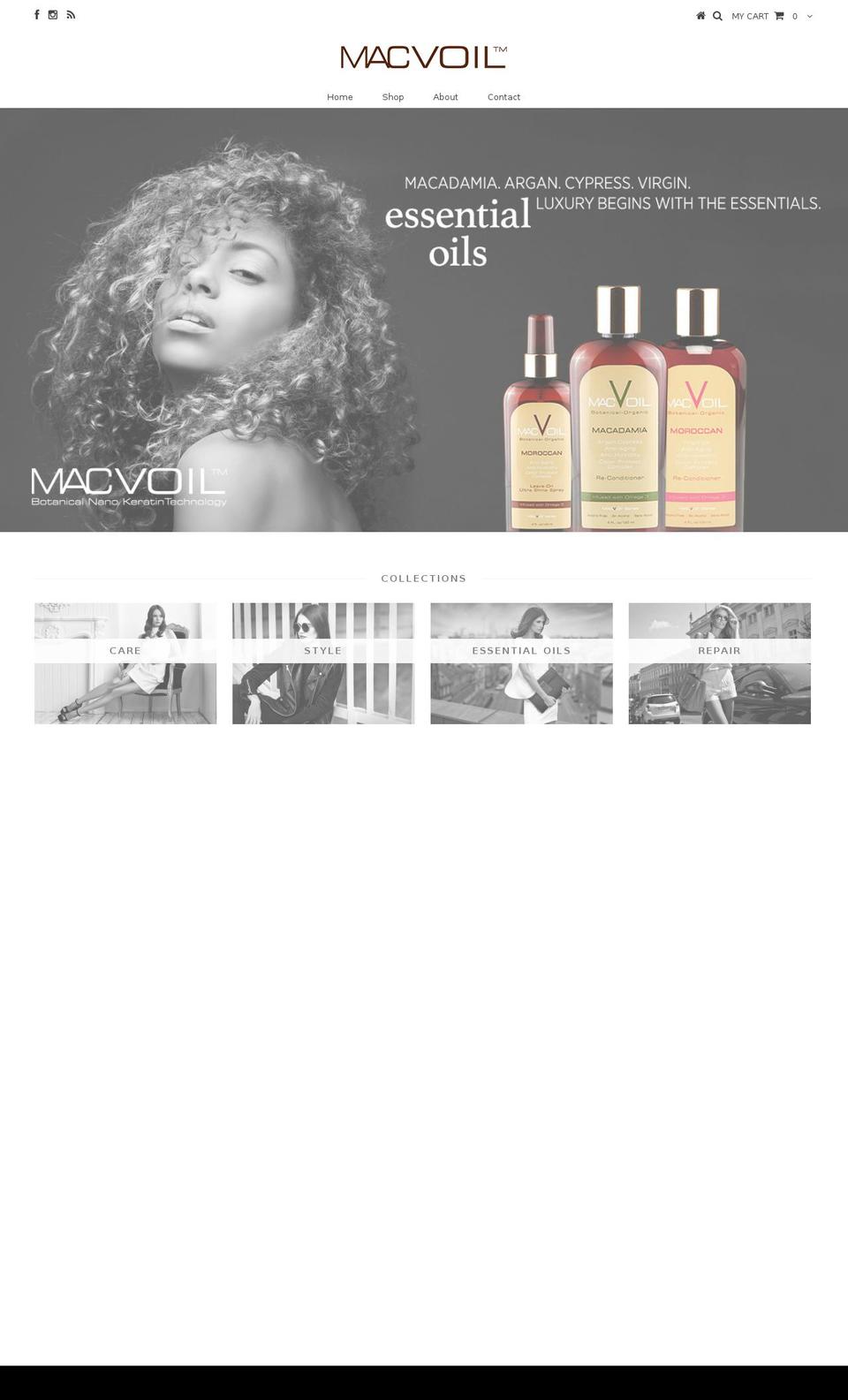 macvoil.us shopify website screenshot