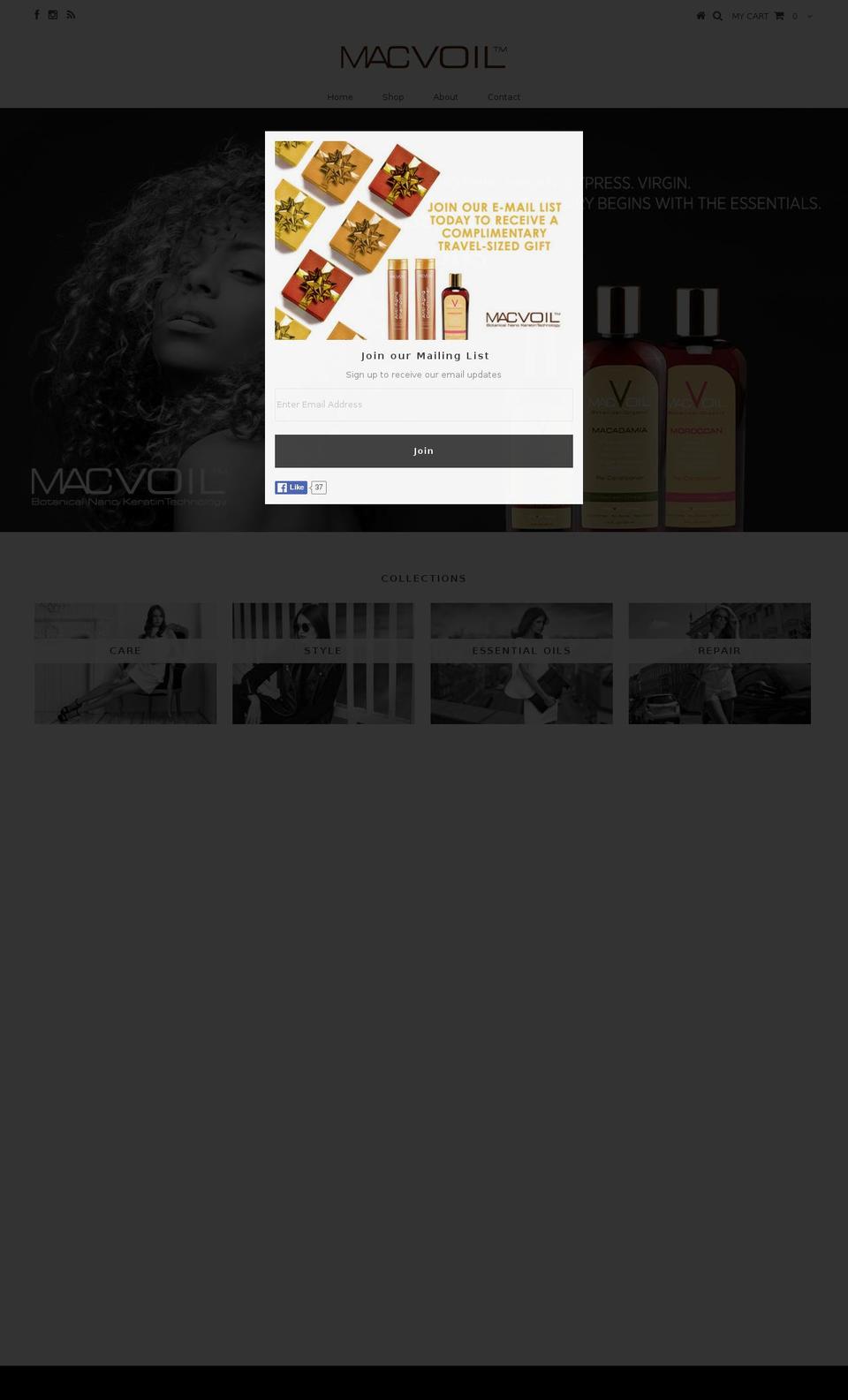 macvoils.me shopify website screenshot