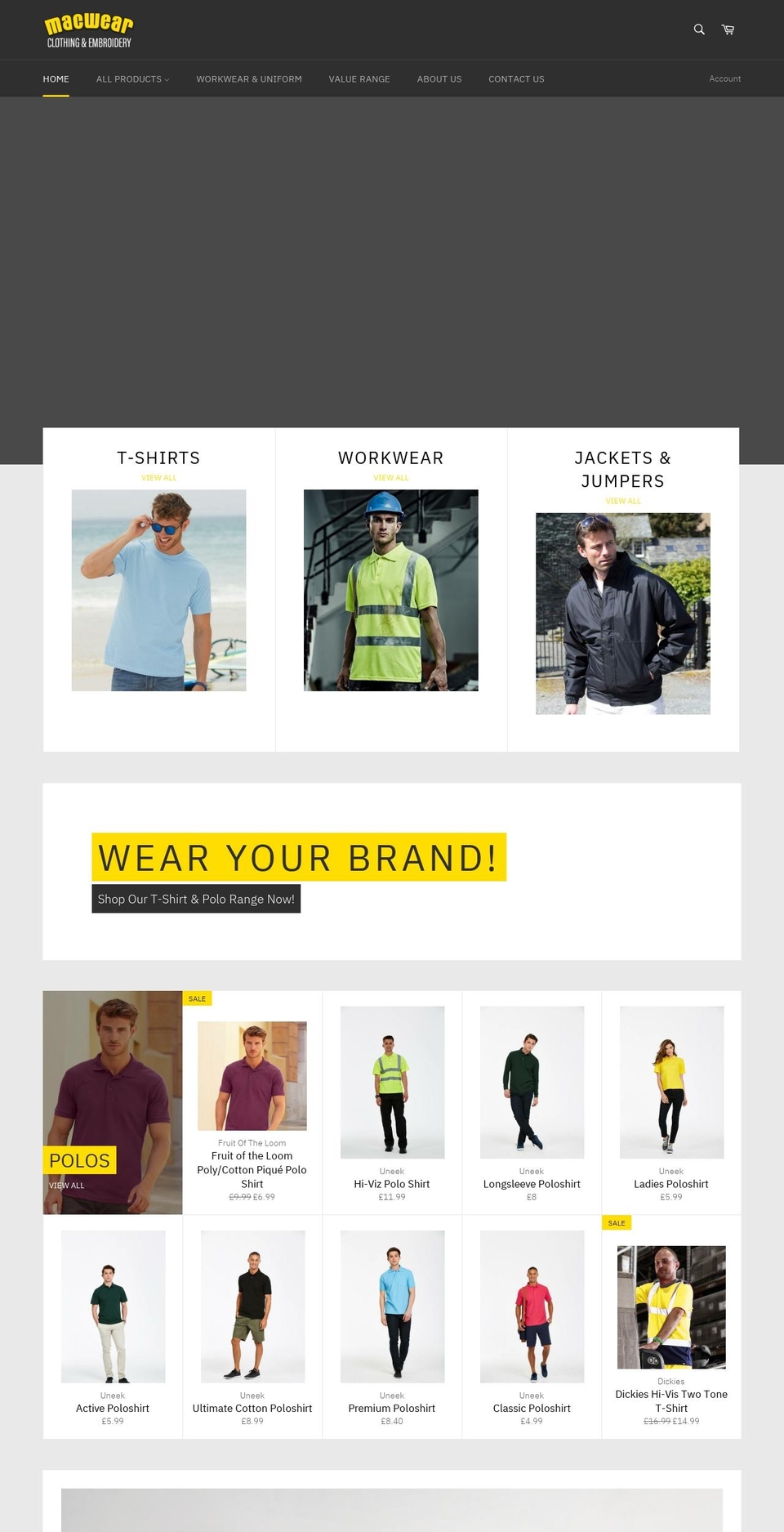 macwearclothing.com — Shopify storefront screenshot
