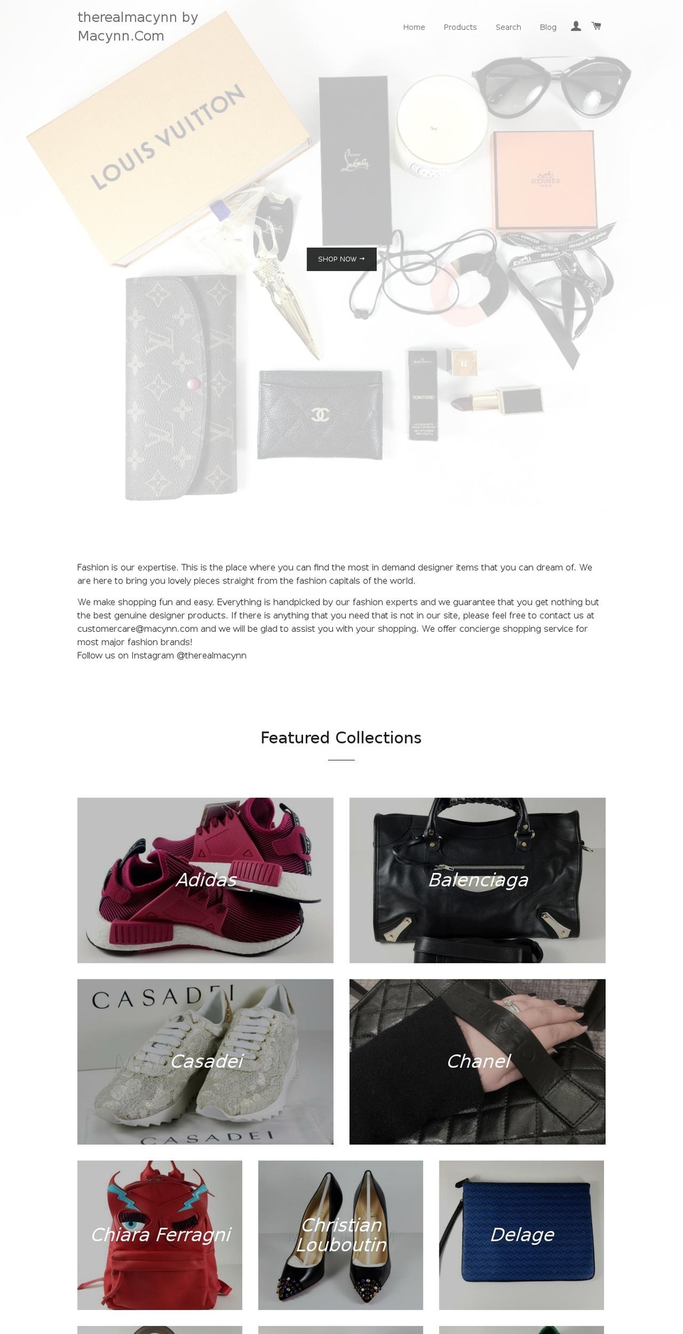 macynn.com shopify website screenshot