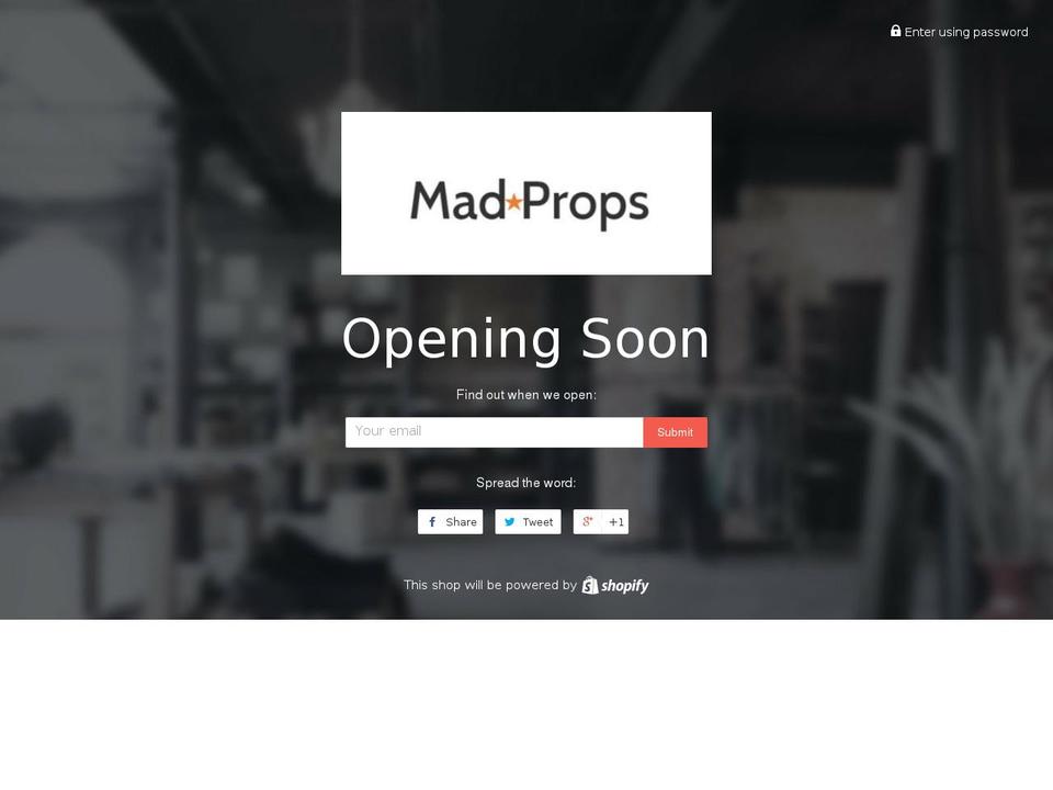 mad-props.com — Shopify storefront screenshot