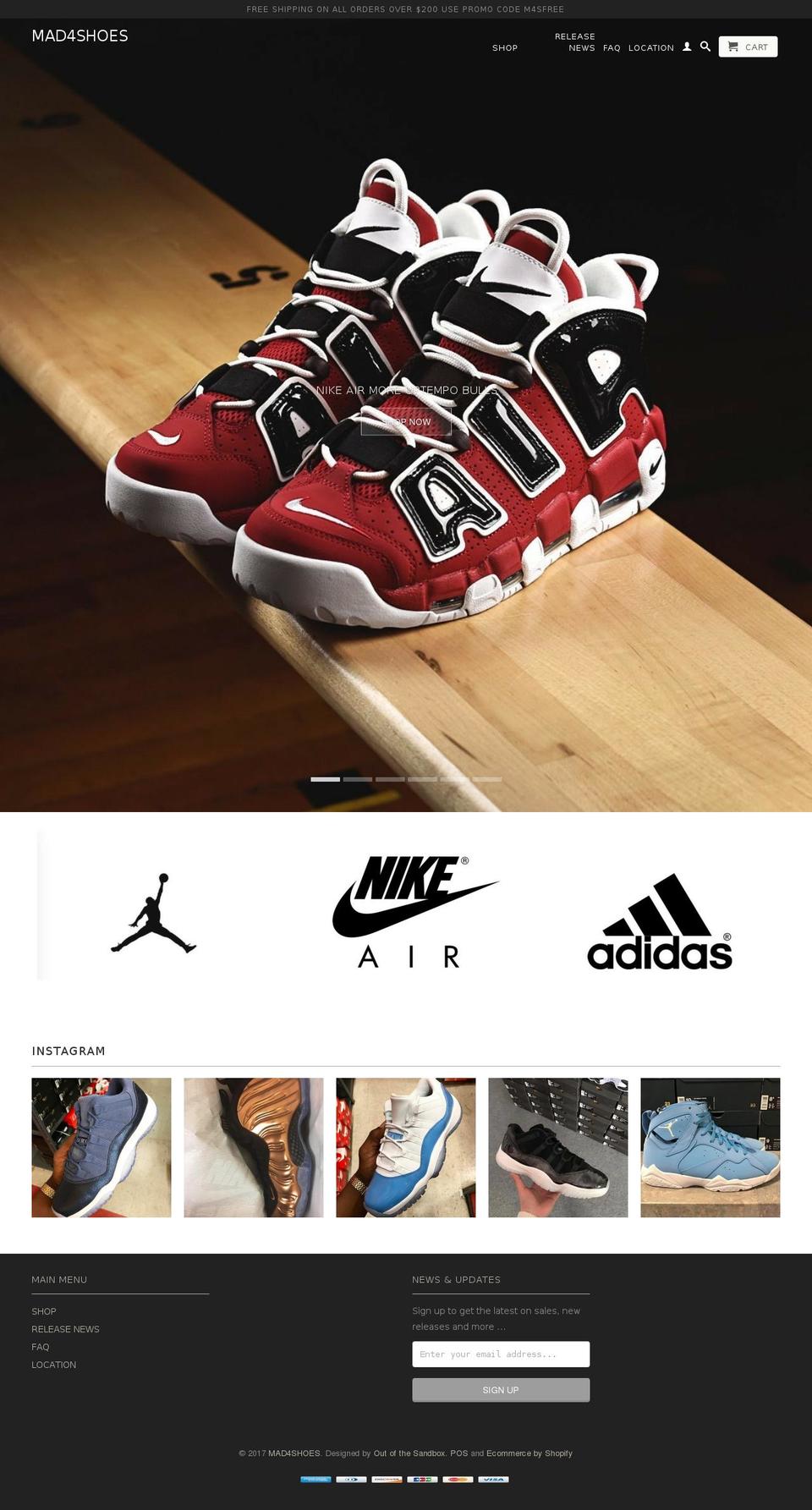 mad4shoes.net shopify website screenshot