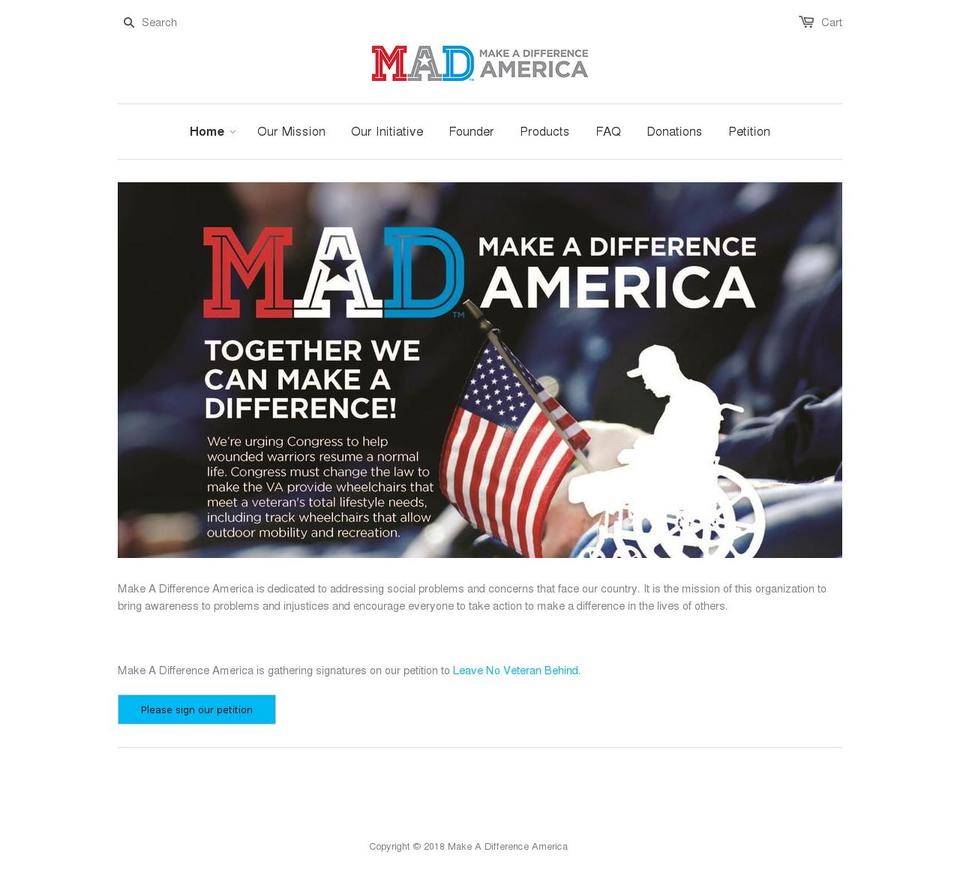 madaboutamerica.net shopify website screenshot