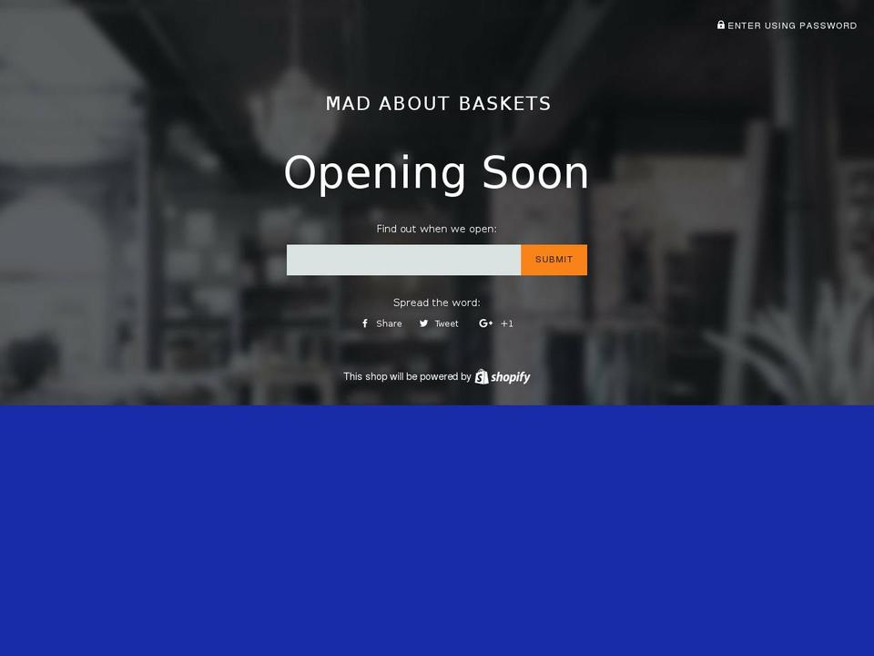 madaboutbaskets.com — Shopify storefront screenshot