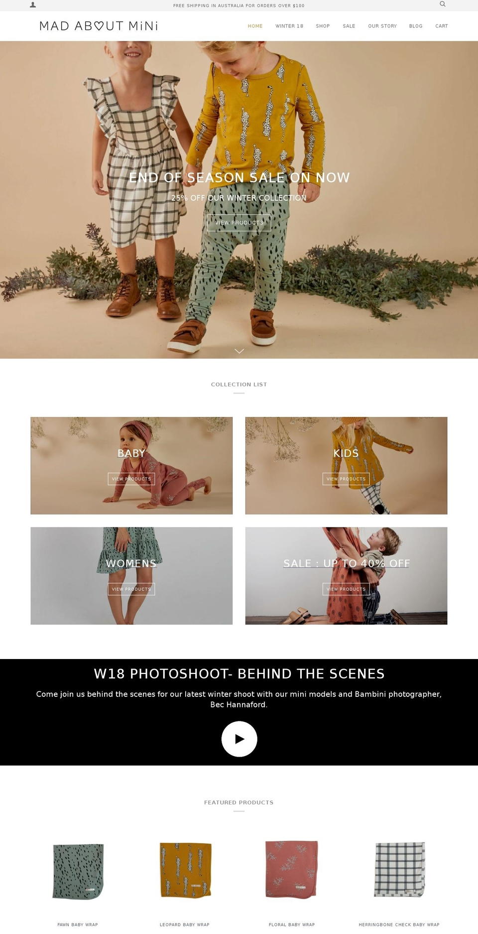 madaboutmini.com shopify website screenshot