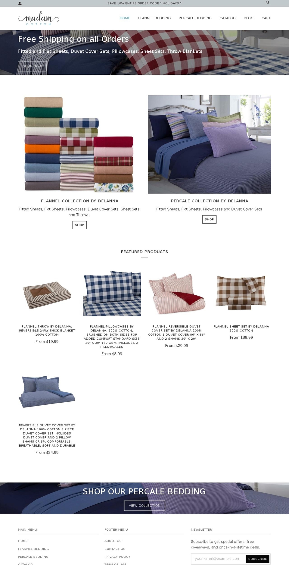 madamcotton.com — Shopify storefront screenshot
