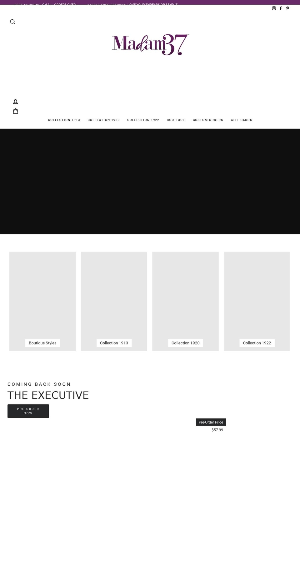 madame37.com shopify website screenshot