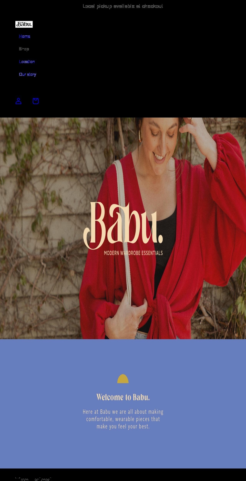 madamebabu.com — Shopify storefront screenshot