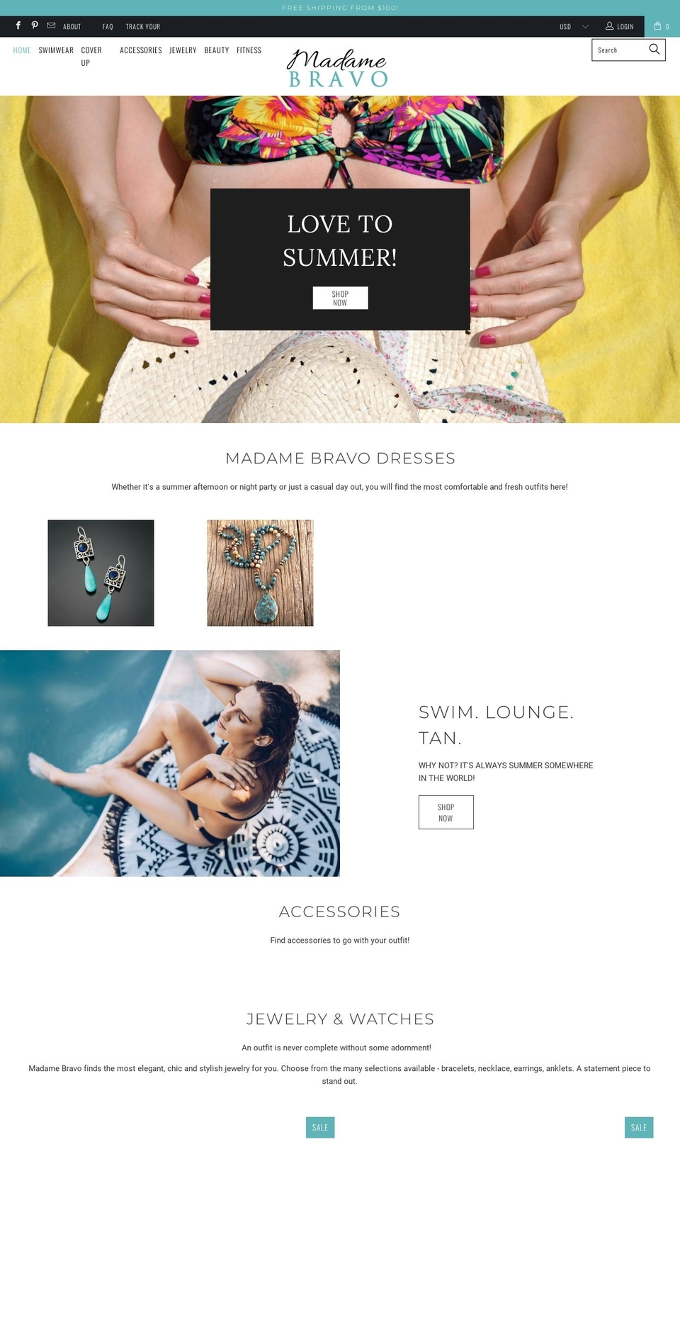 madamebravo.com — Shopify storefront screenshot