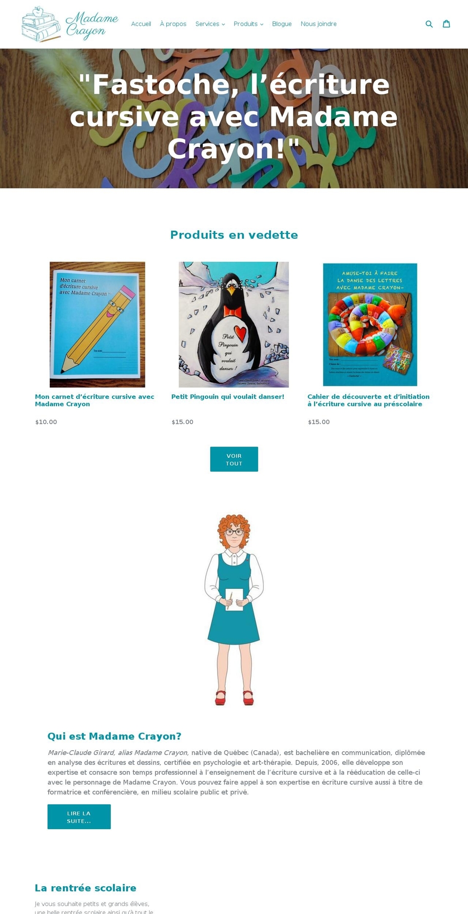 madamecrayon.com — Shopify storefront screenshot
