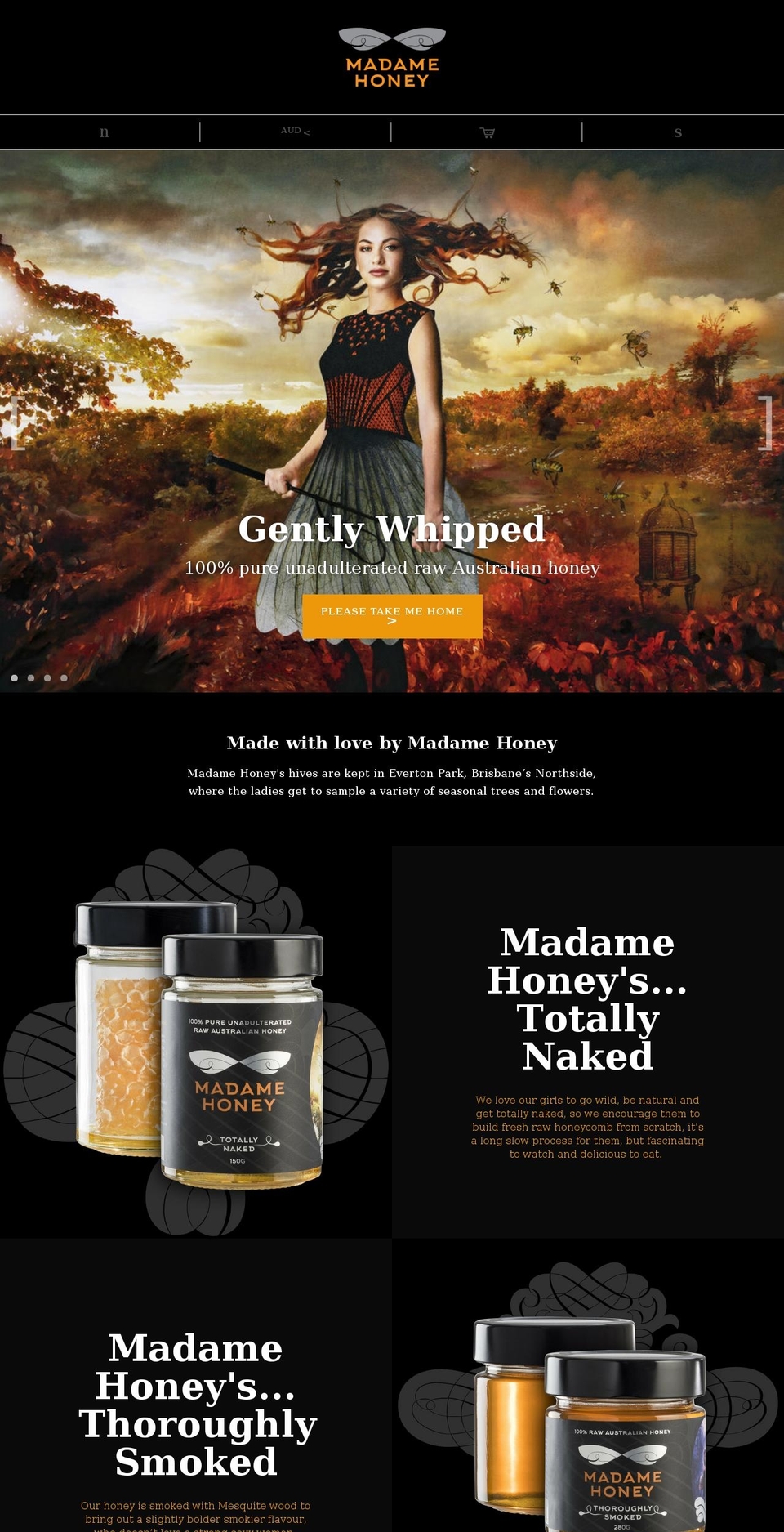 madamehoney.com.au shopify website screenshot