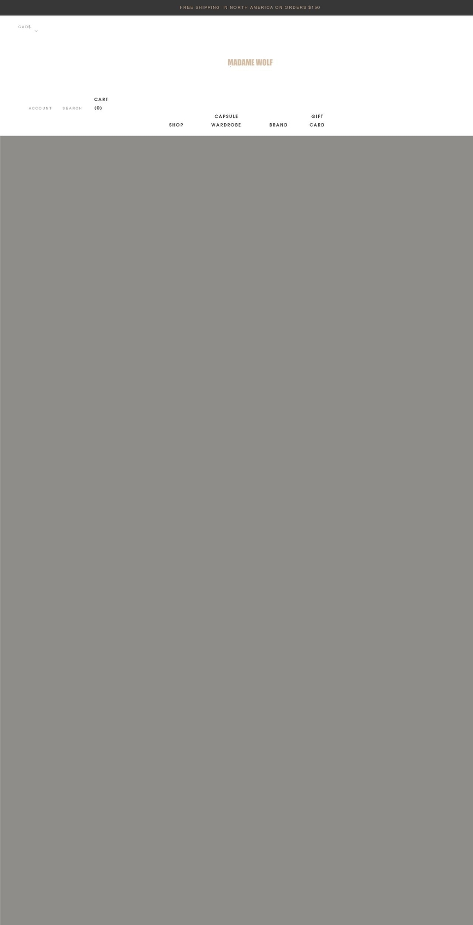 madamewolf.com shopify website screenshot