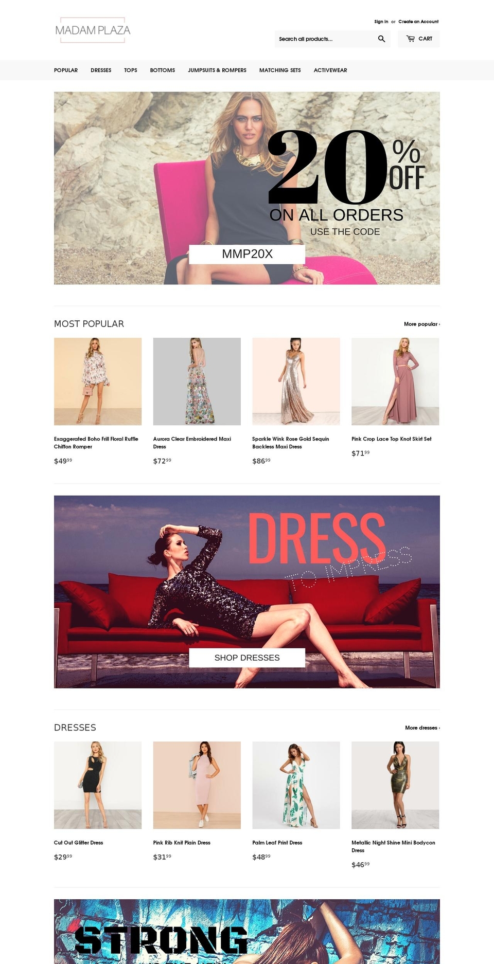 madamplaza.com — Shopify storefront screenshot