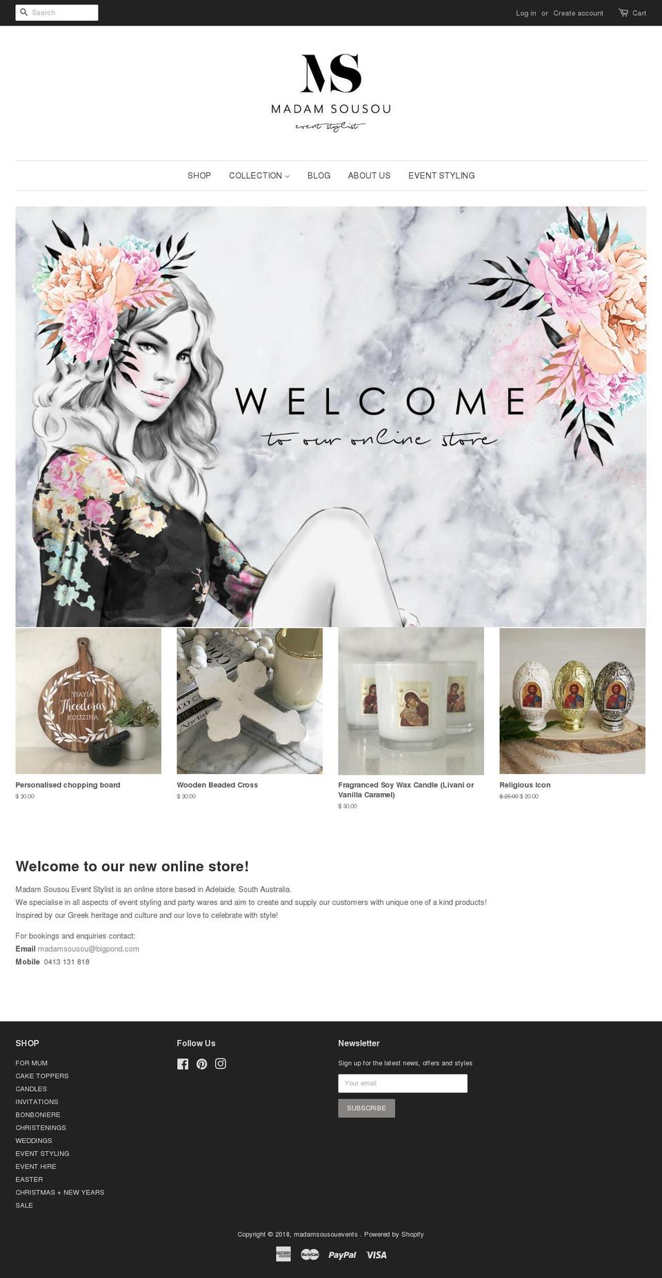 madamsousou.com.au shopify website screenshot