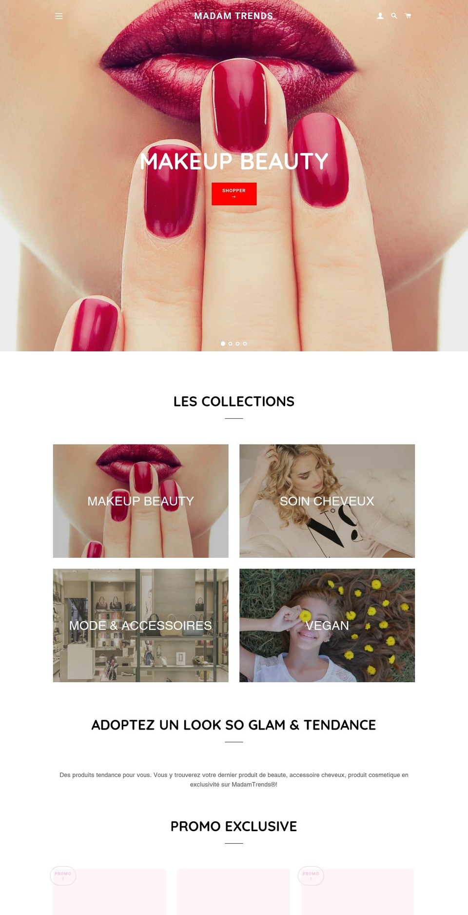 madamtrends.com shopify website screenshot