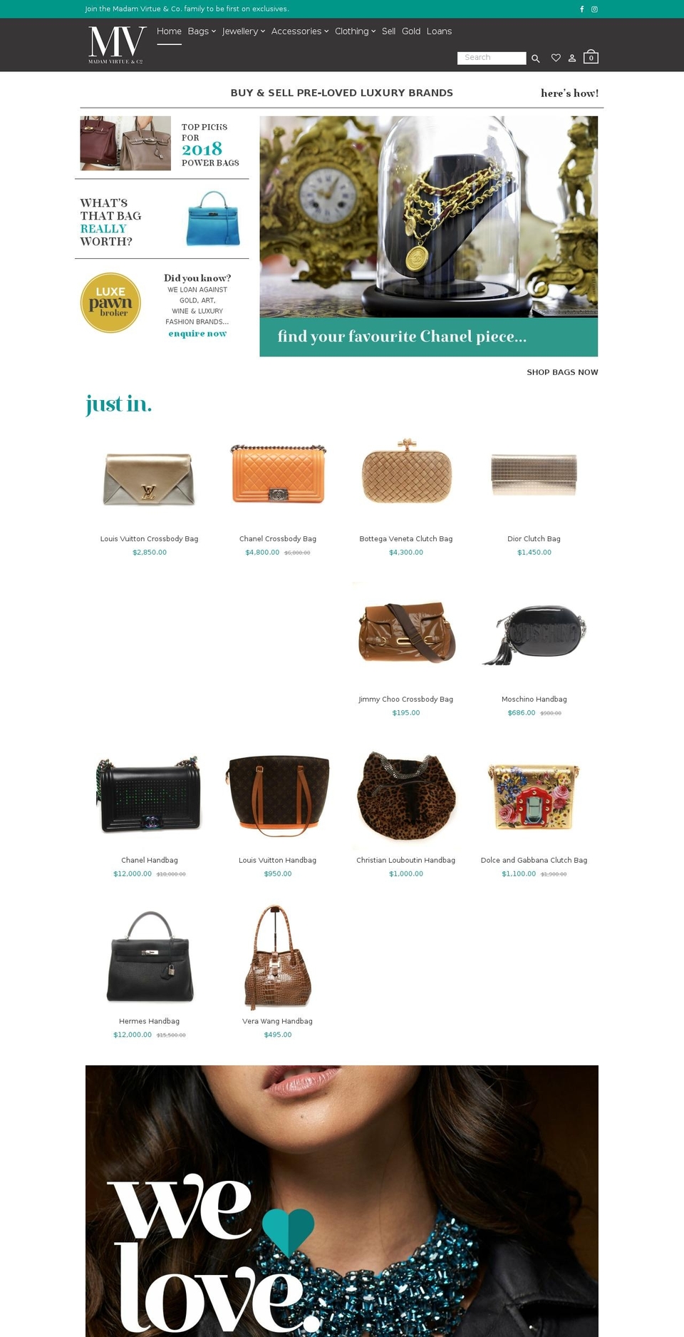 madamvirtue.com.au shopify website screenshot