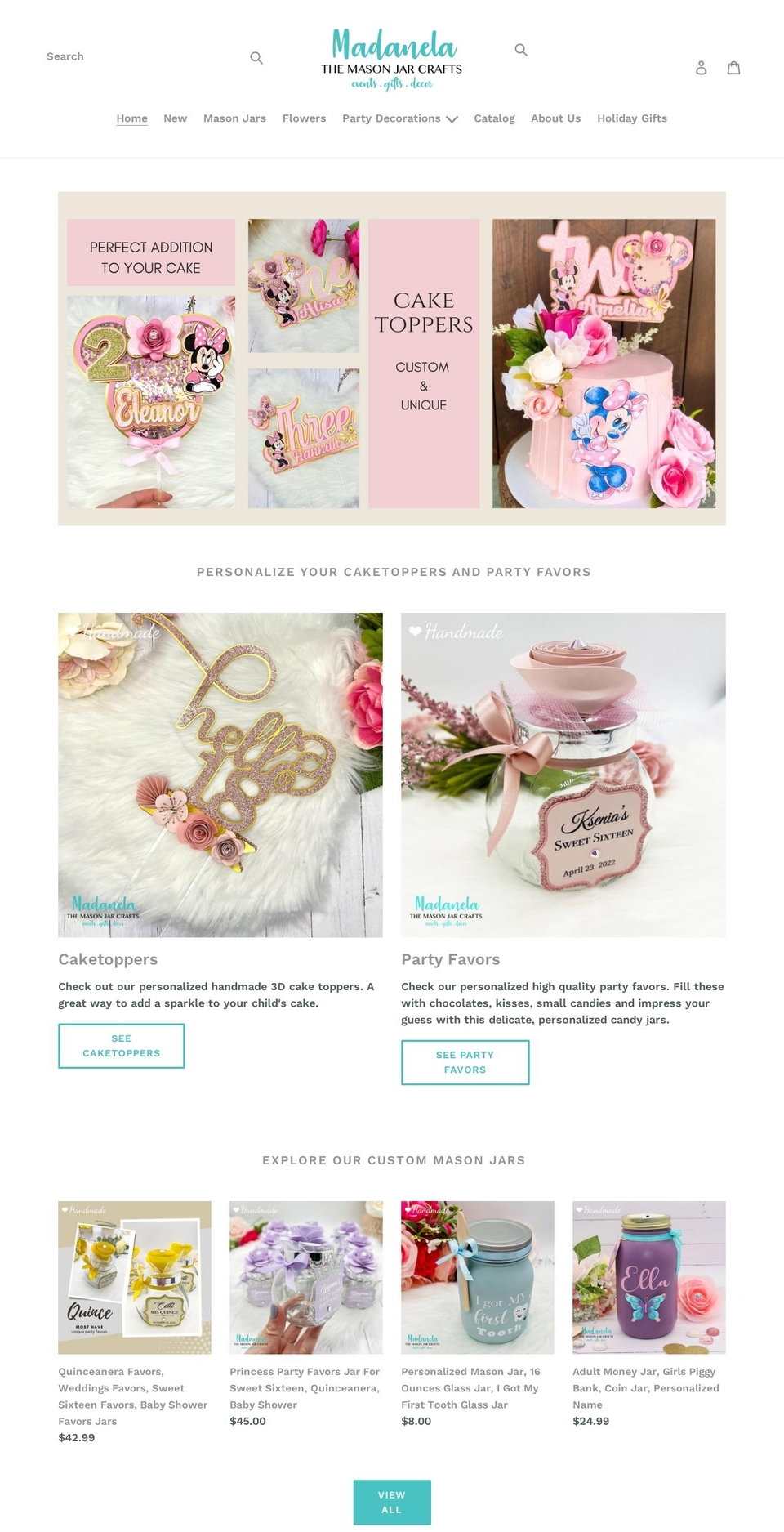 madanela.com shopify website screenshot