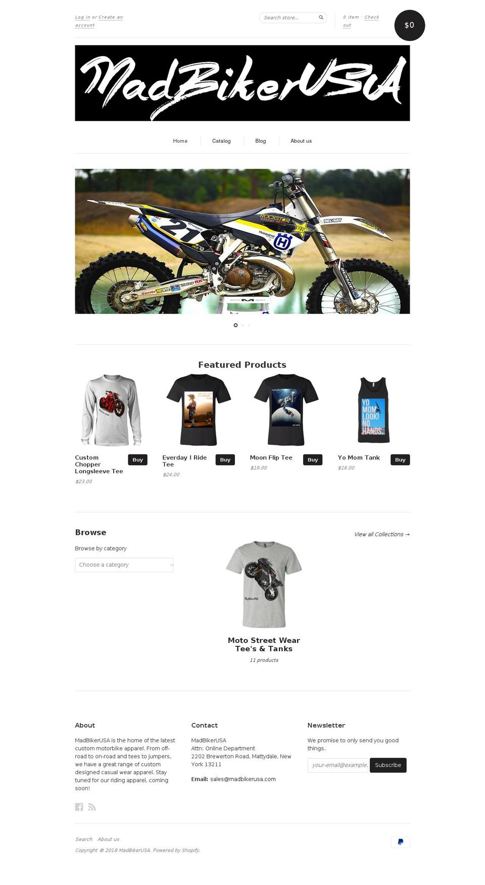 madbikerusa.com — Shopify storefront screenshot