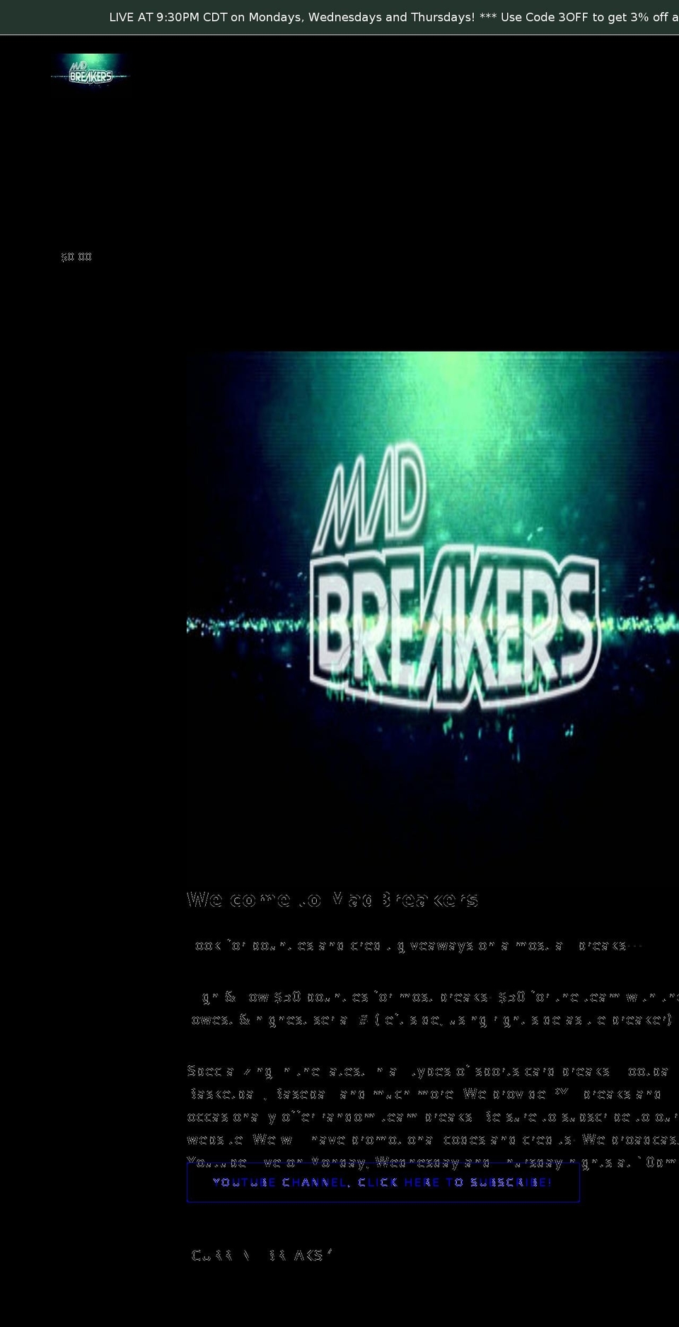 madbreakers.com shopify website screenshot