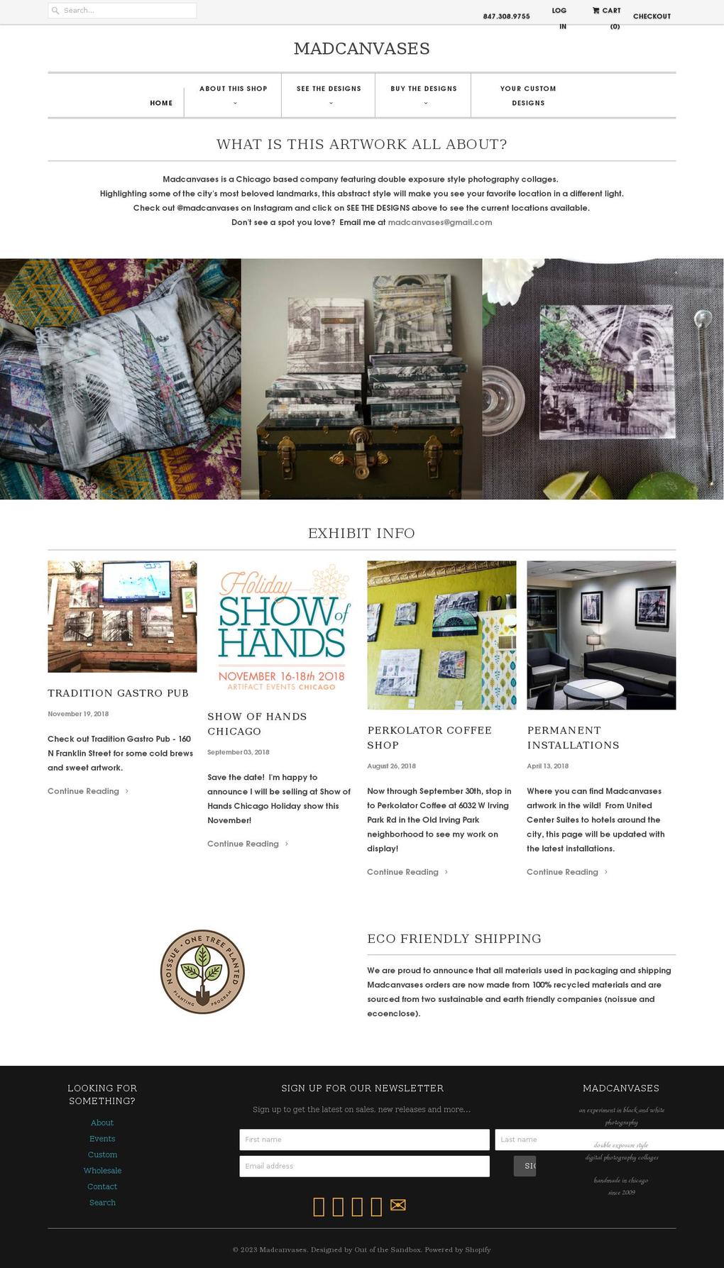 madcanvases.com shopify website screenshot