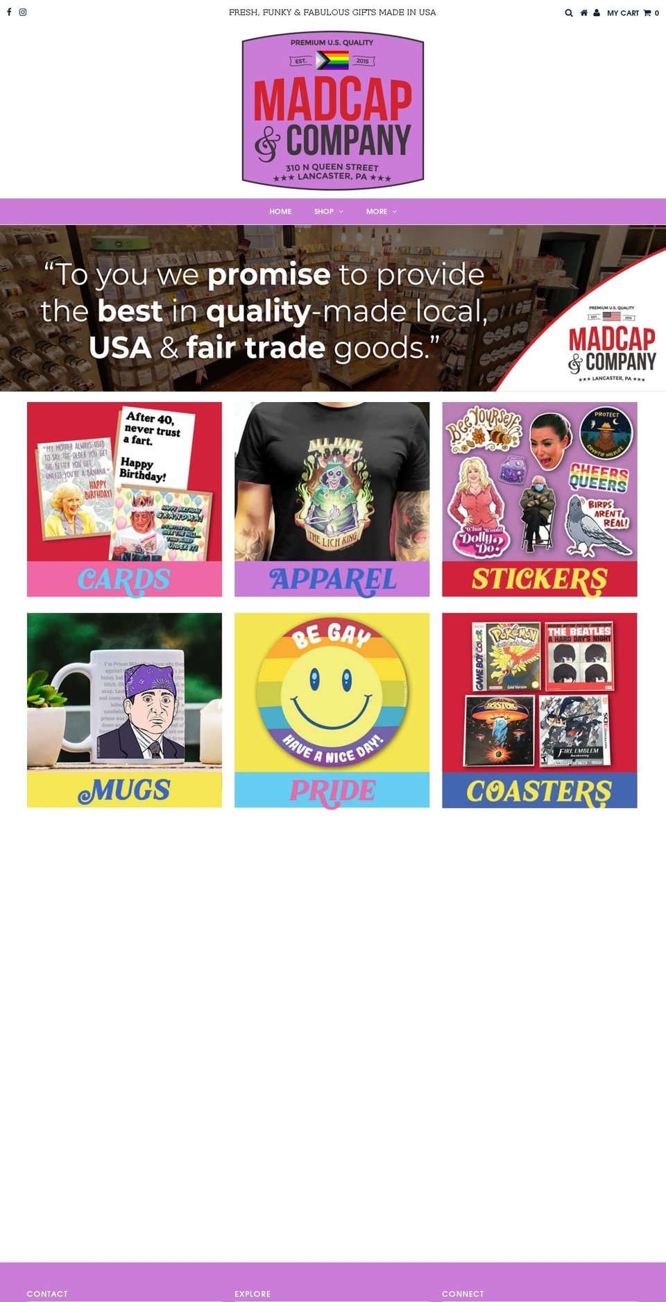 madcapandco.com shopify website screenshot