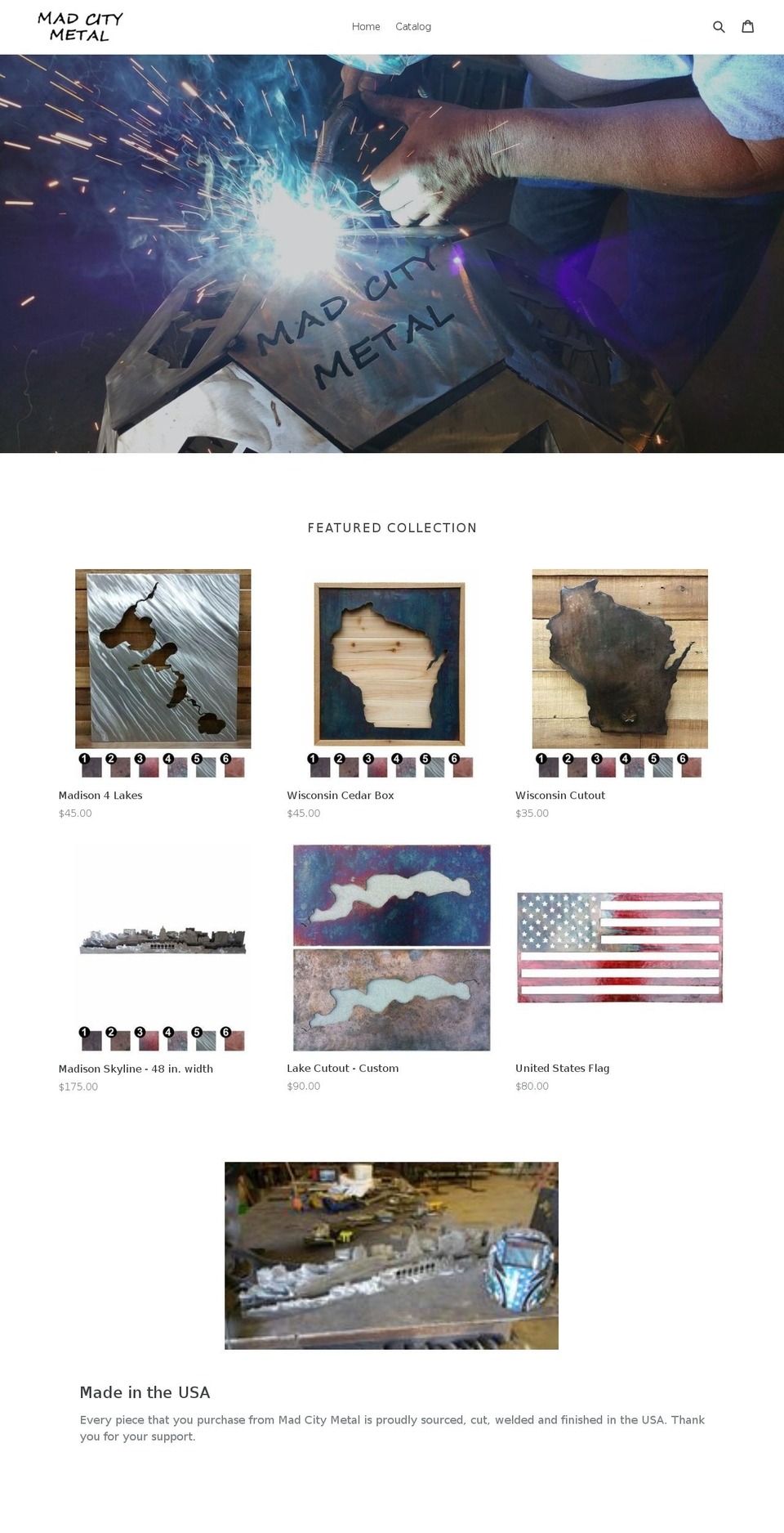 madcitymetal.com shopify website screenshot