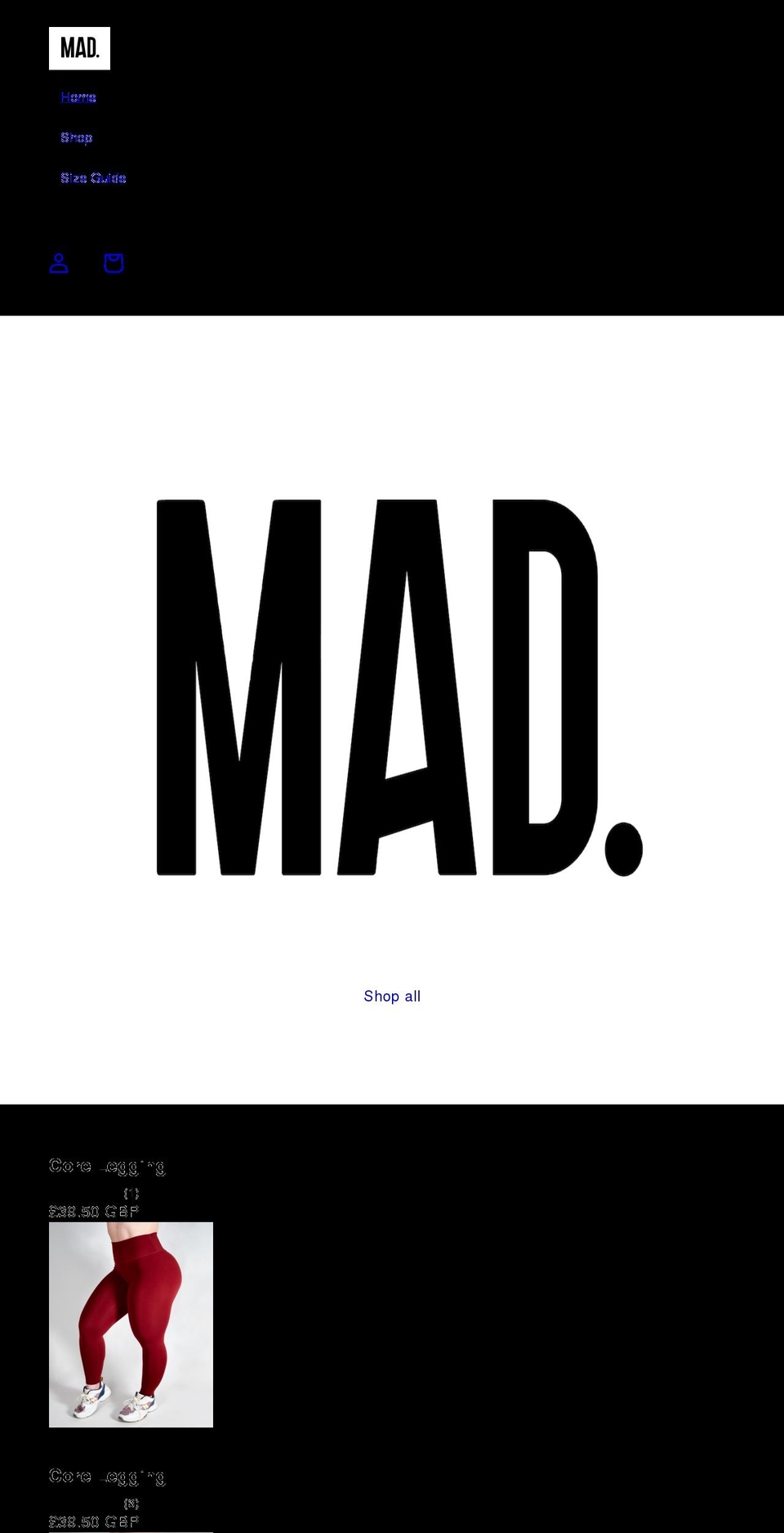 madclothinguk.com shopify website screenshot