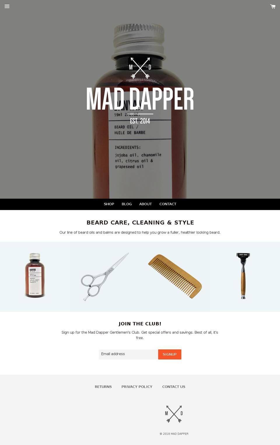 Copy of Boundless Shopify theme site example maddapper.com