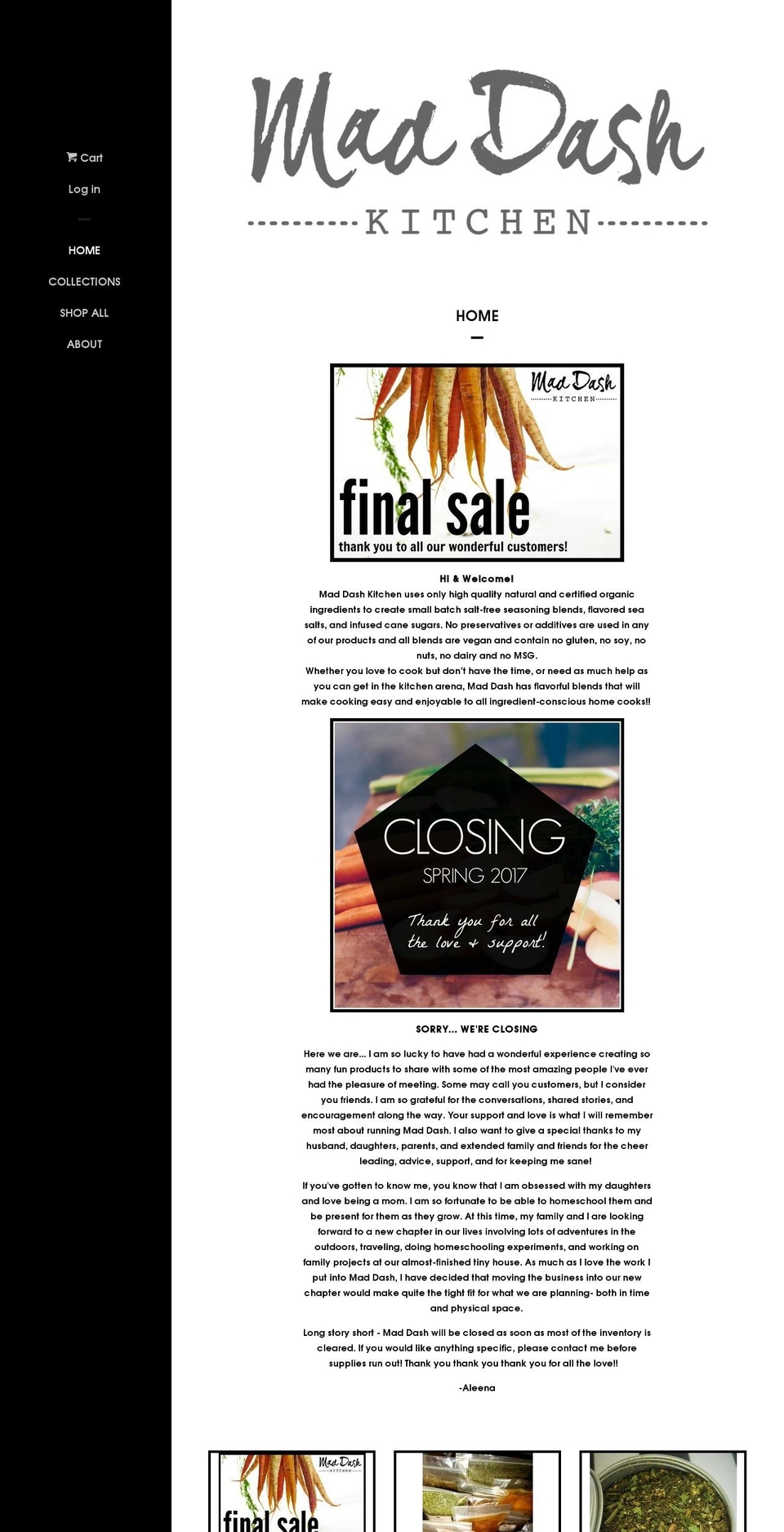 maddashkitchen.com shopify website screenshot