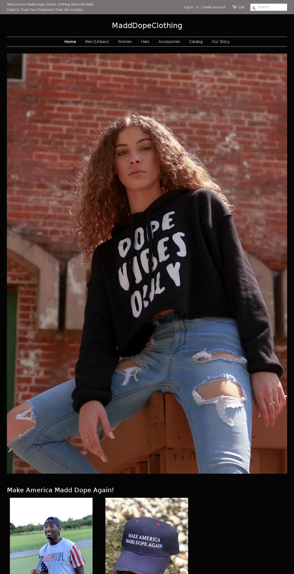 madddopeclothing.com — Shopify storefront screenshot