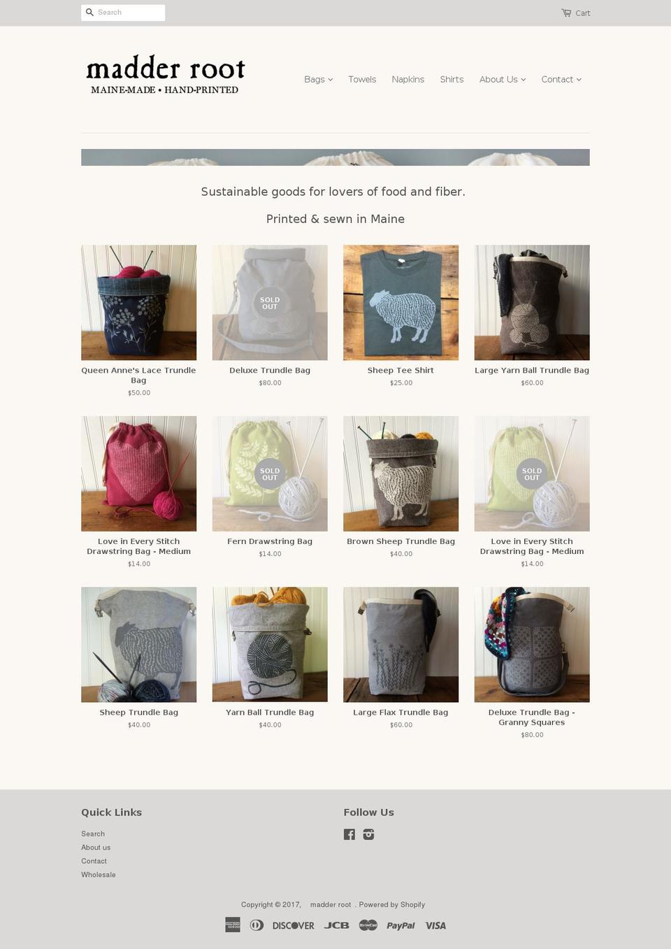 madderroot.com shopify website screenshot