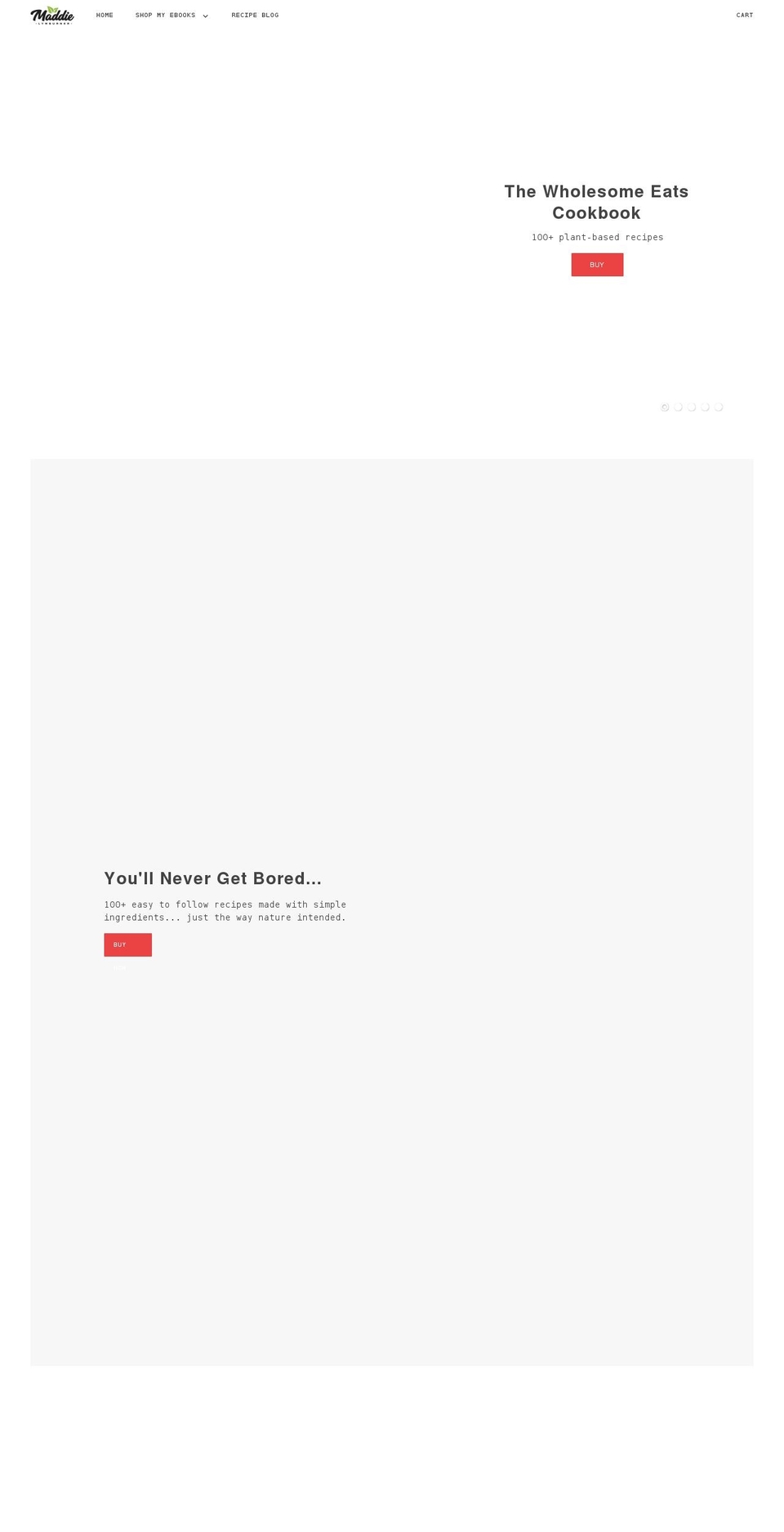 maddielymburner.com — Shopify storefront screenshot