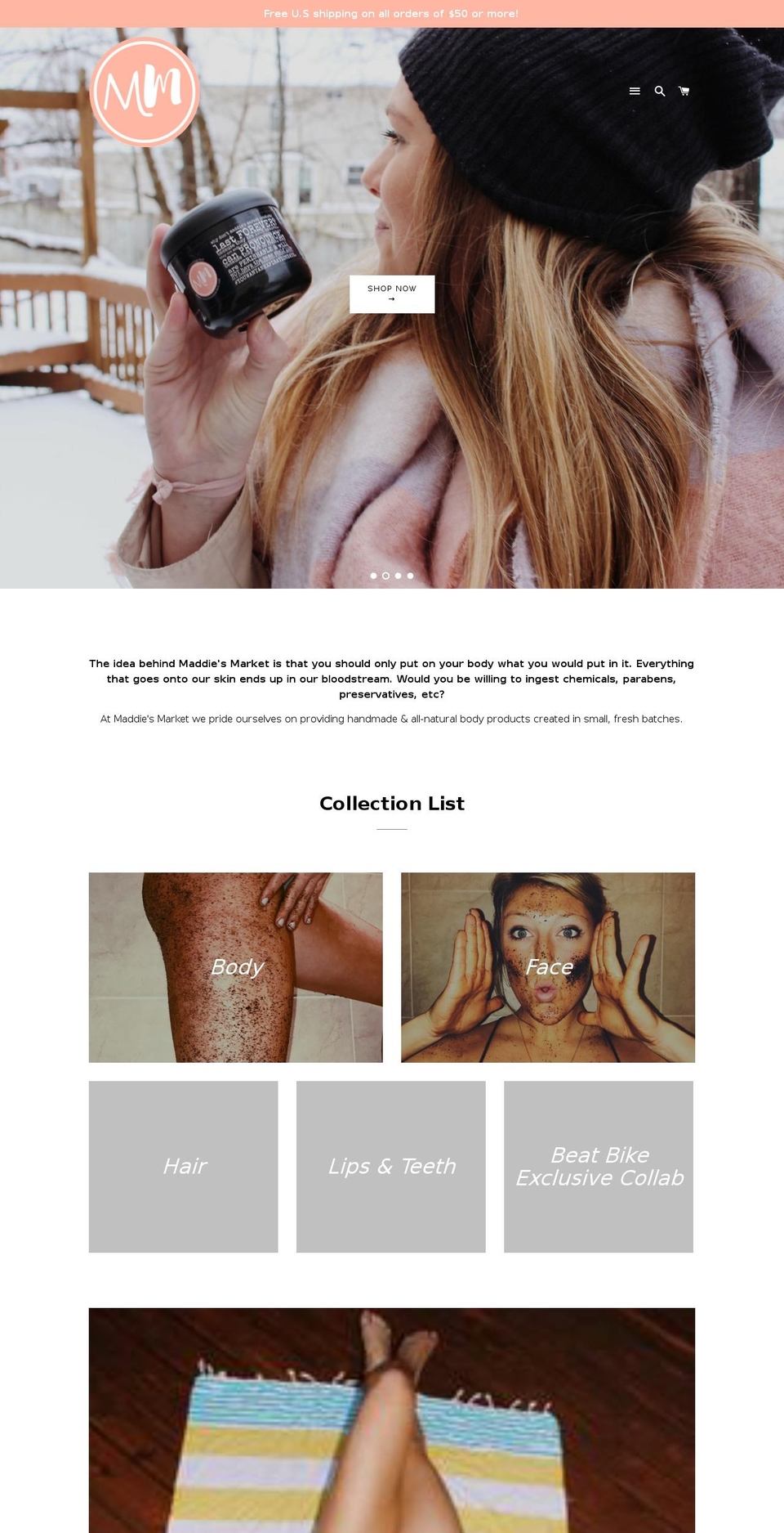 maddiesmarket.net shopify website screenshot