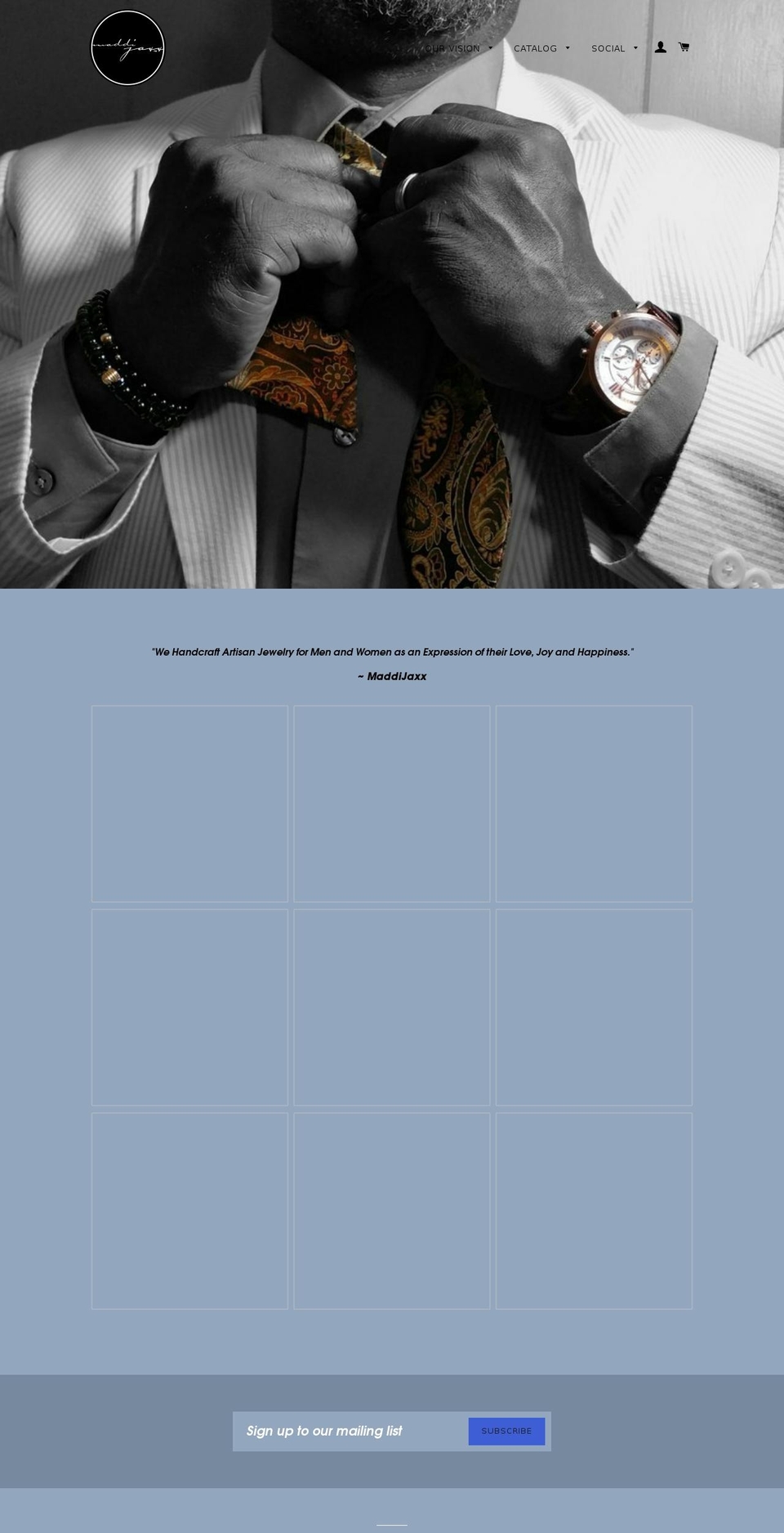 maddijaxxjewelry.com — Shopify storefront screenshot