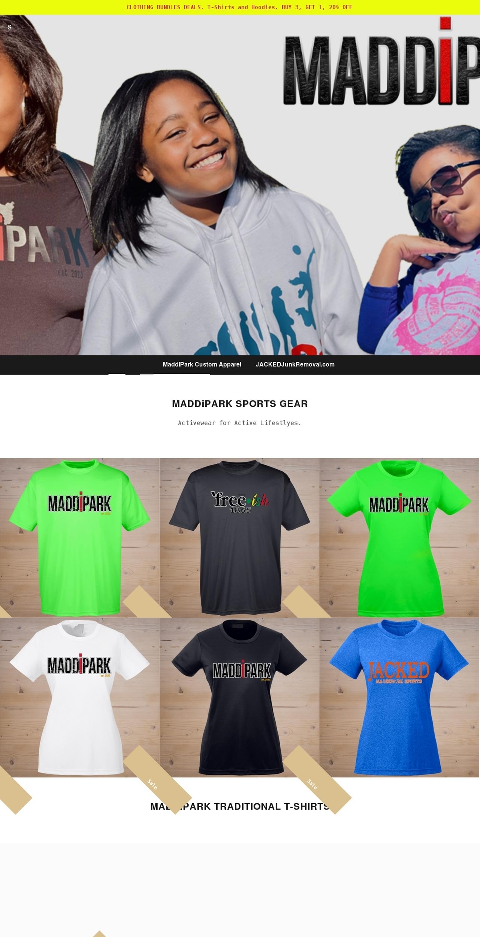 maddiparklive.com shopify website screenshot